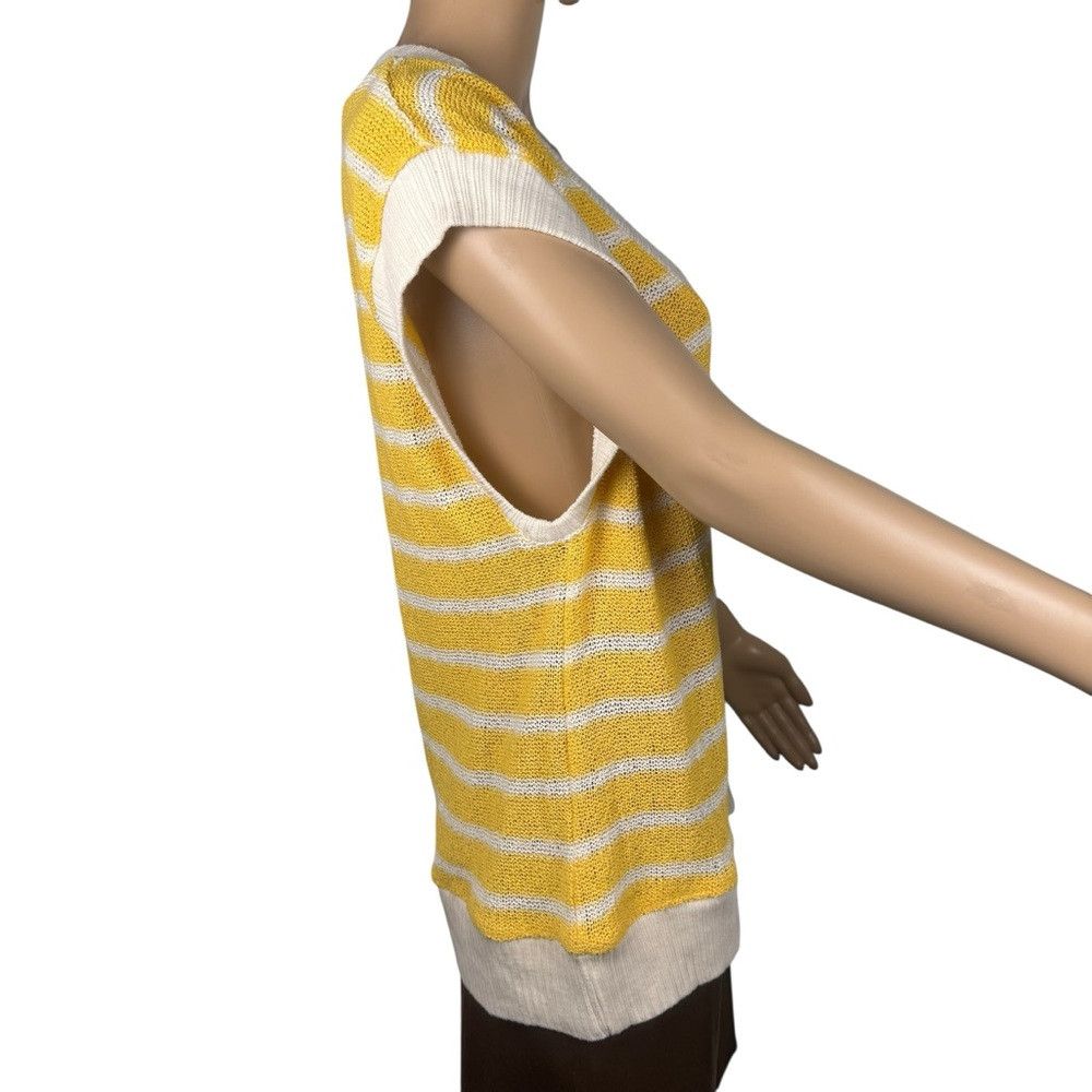 Zara NWT New Zara Yellow White Striped Knit Top Size S Size S / US 4 / IT 40 - 5 Thumbnail