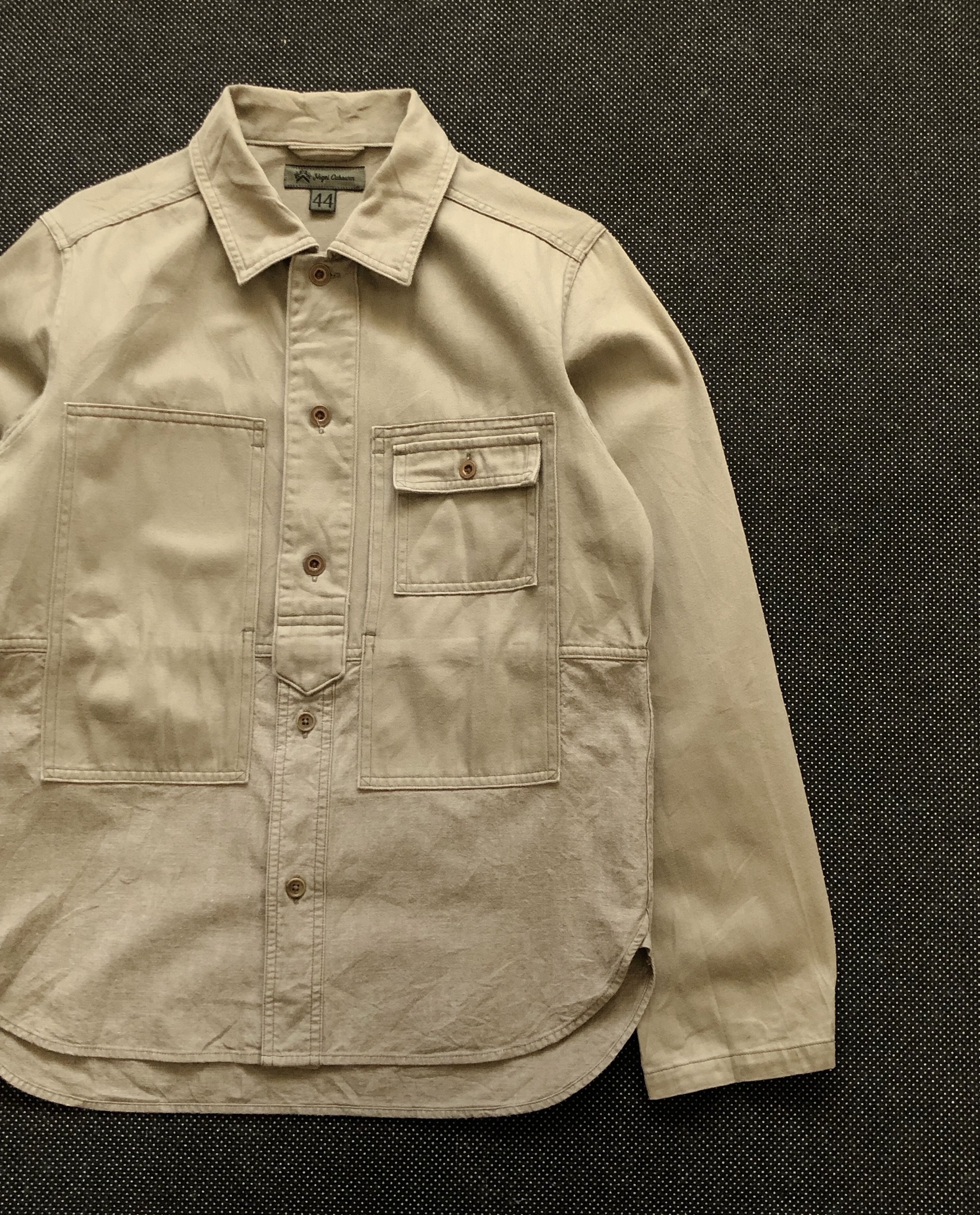 Nigel Cabourn RARE🔥SS20 UTILITY SHIRT JACKET DENIM KHAKI SIZE 44 Size US S / EU 44-46 / 1 - 10 Thumbnail
