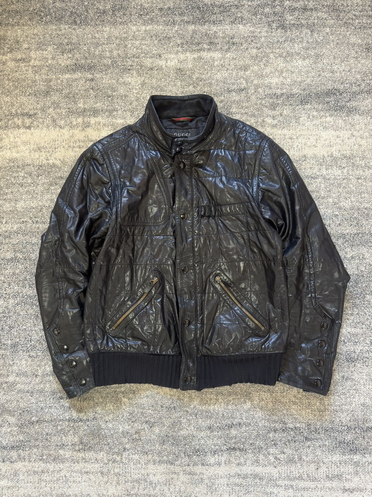 Gucci Gucci vintage leather jacket tom ford years Size US L / EU 52-54 / 3 - 1 Thumbnail