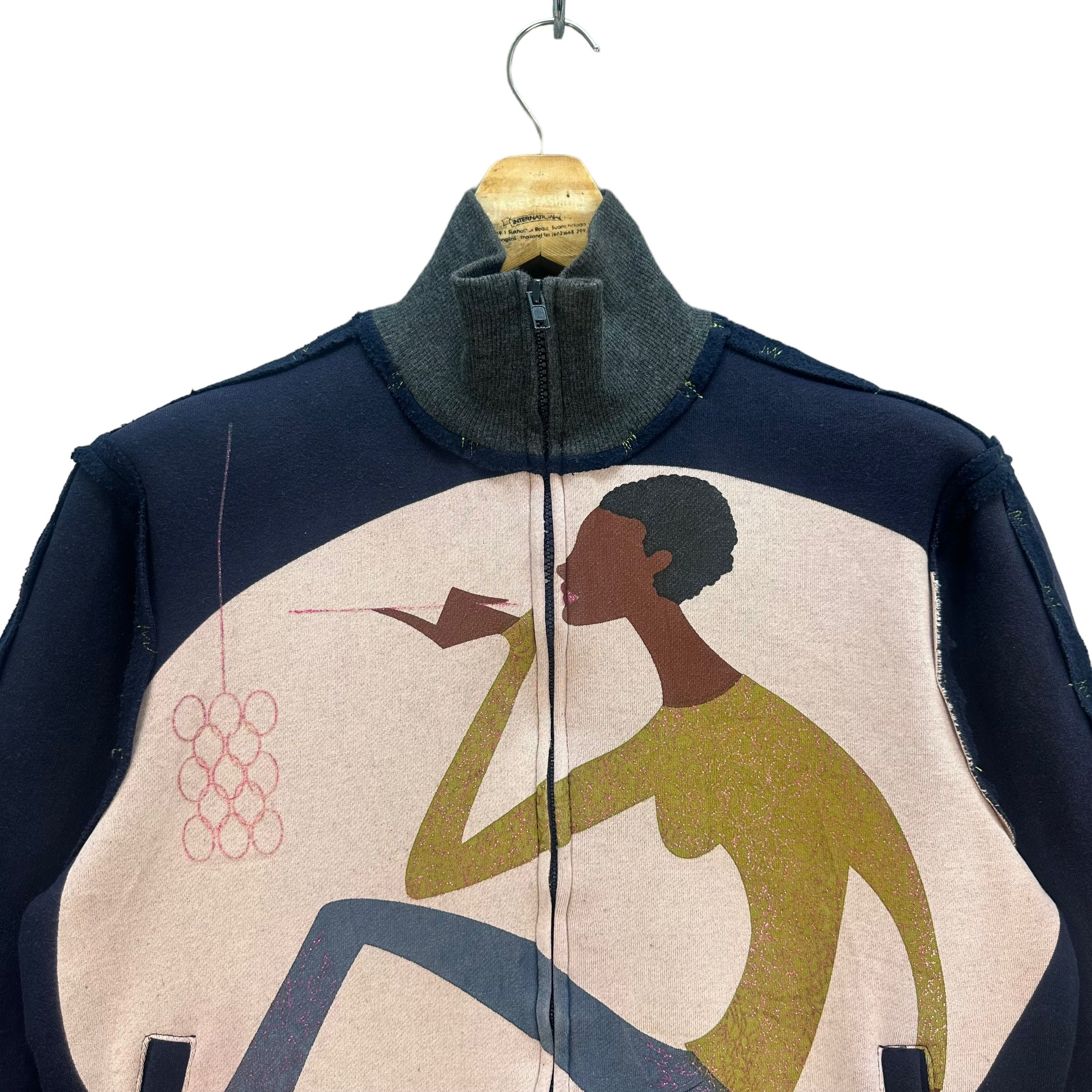 Japanese Brand SING SING RETRO GRAPHIC SWEATER #7952-192 Size S / US 4 / IT 40 - 2 Thumbnail