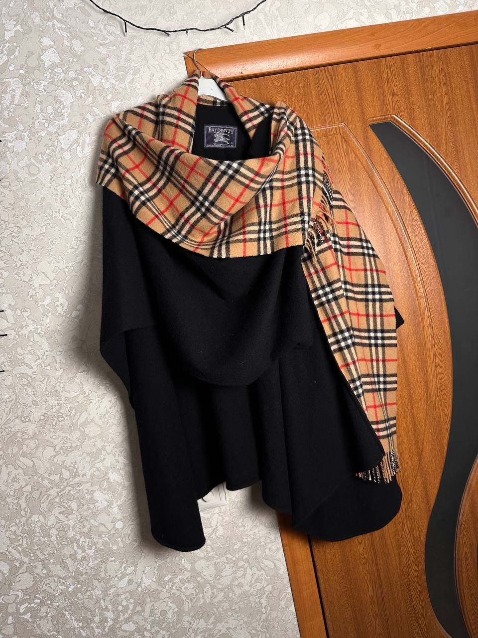 Burberry Burberrys Vintage Nova Check Lambswool Cape Poncho Rare Size ONE SIZE - 15 Thumbnail