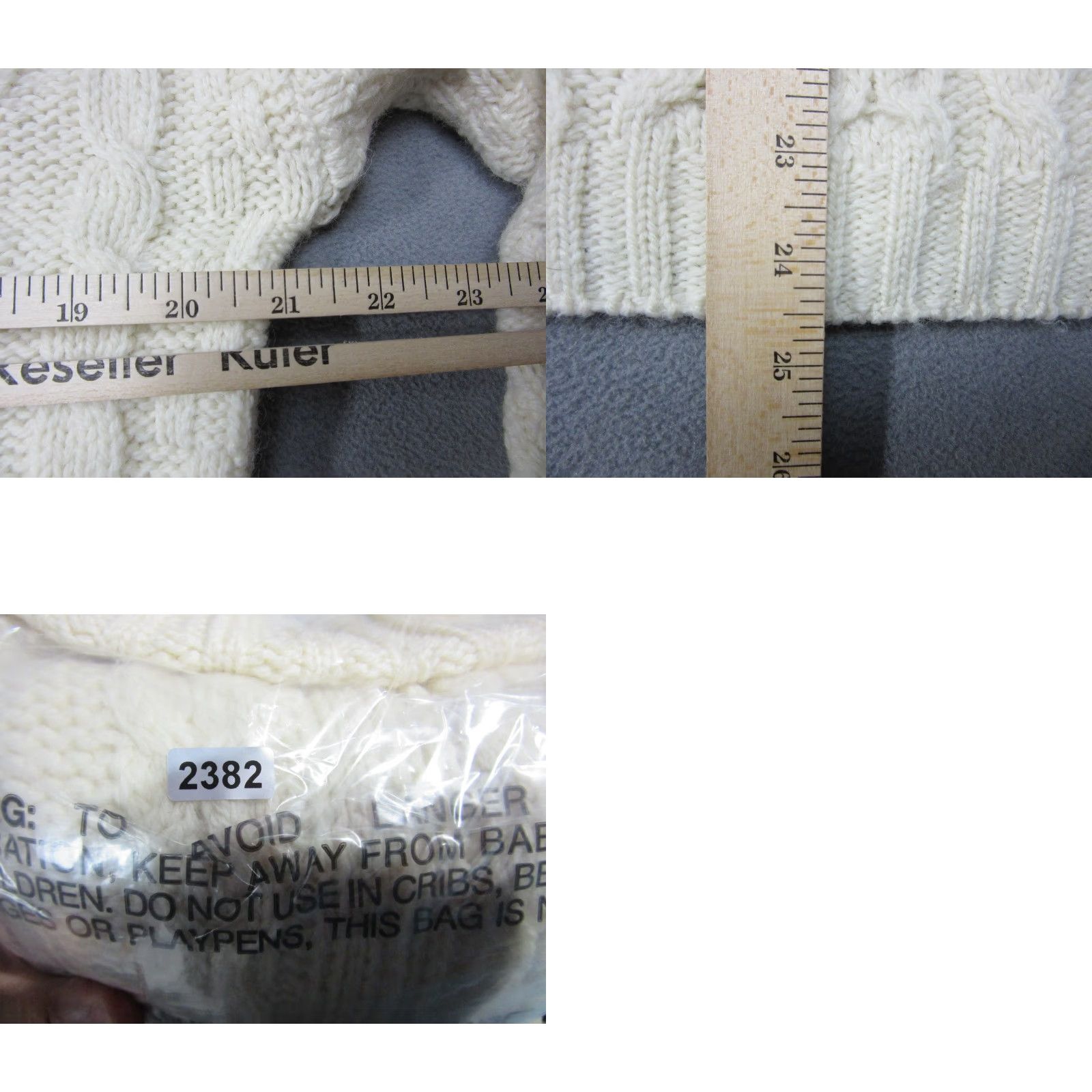 Vintage VINTAGE Aran Crafts Sweater Womens Ivory White Small Full Zip Cardigan Merino Wool Cable Size S / US 4 / IT 40 - 9 Thumbnail