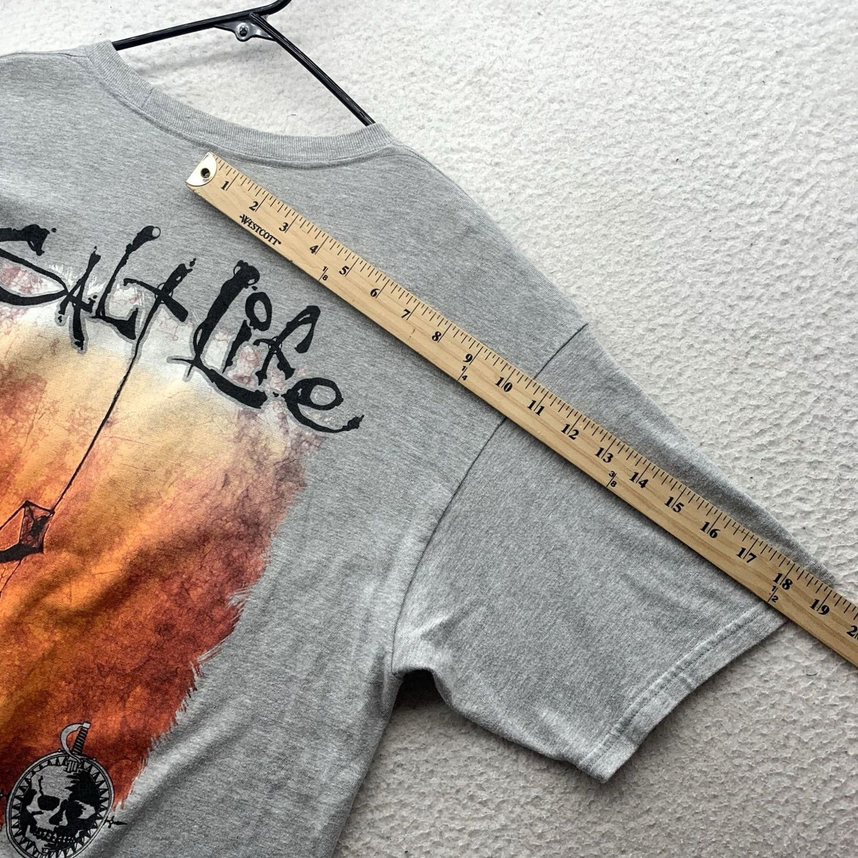 Vintage Salt Life T-Shirt Mens Large L Gray Hook Line Sinker Fishing Outdoors Southern Size US L / EU 52-54 / 3 - 7 Thumbnail
