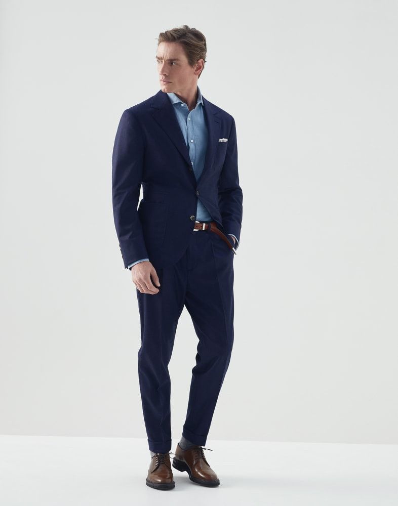 Brunello Cucinelli Suit in Navy Size 34R - 1 Thumbnail