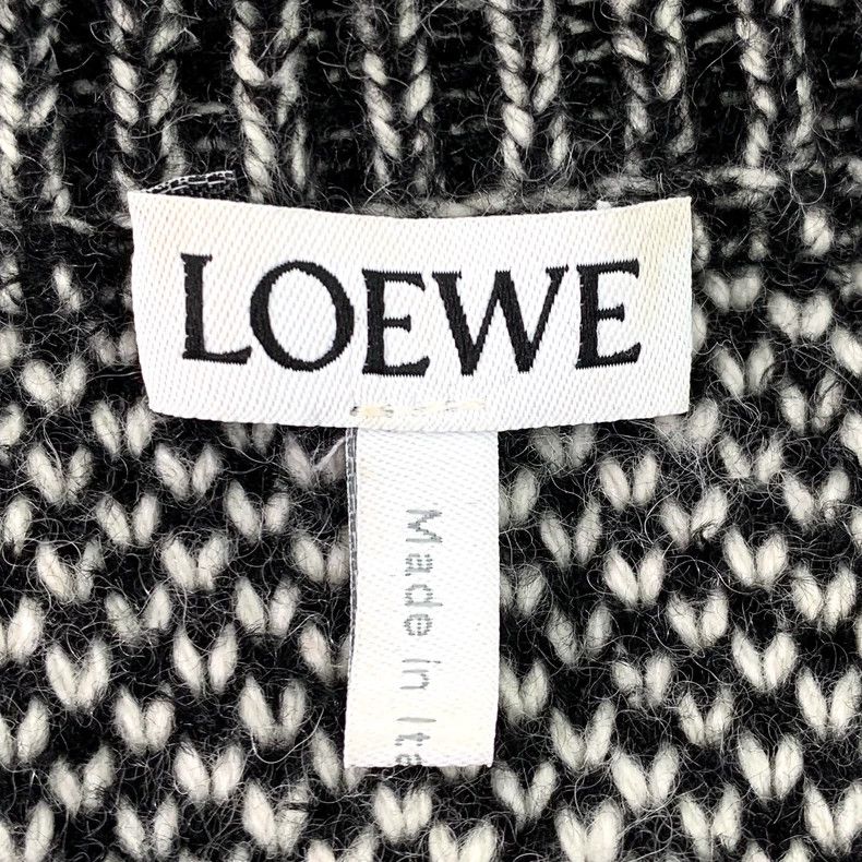 Loewe Loewe Dark grey logo embroidered alpaca wool round neck lo Size M / US 6-8 / IT 42-44 - 6 Thumbnail