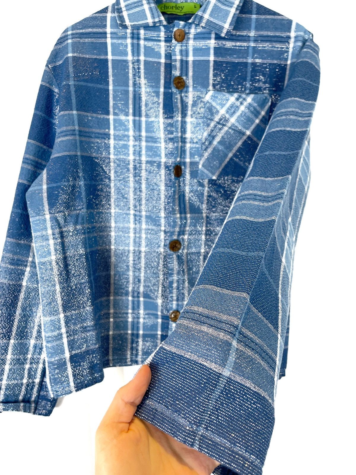 Chorley × Handmade Ss24 Chorley glitter plaid work jacket shimmer disco Size US L / EU 52-54 / 3 - 3 Thumbnail