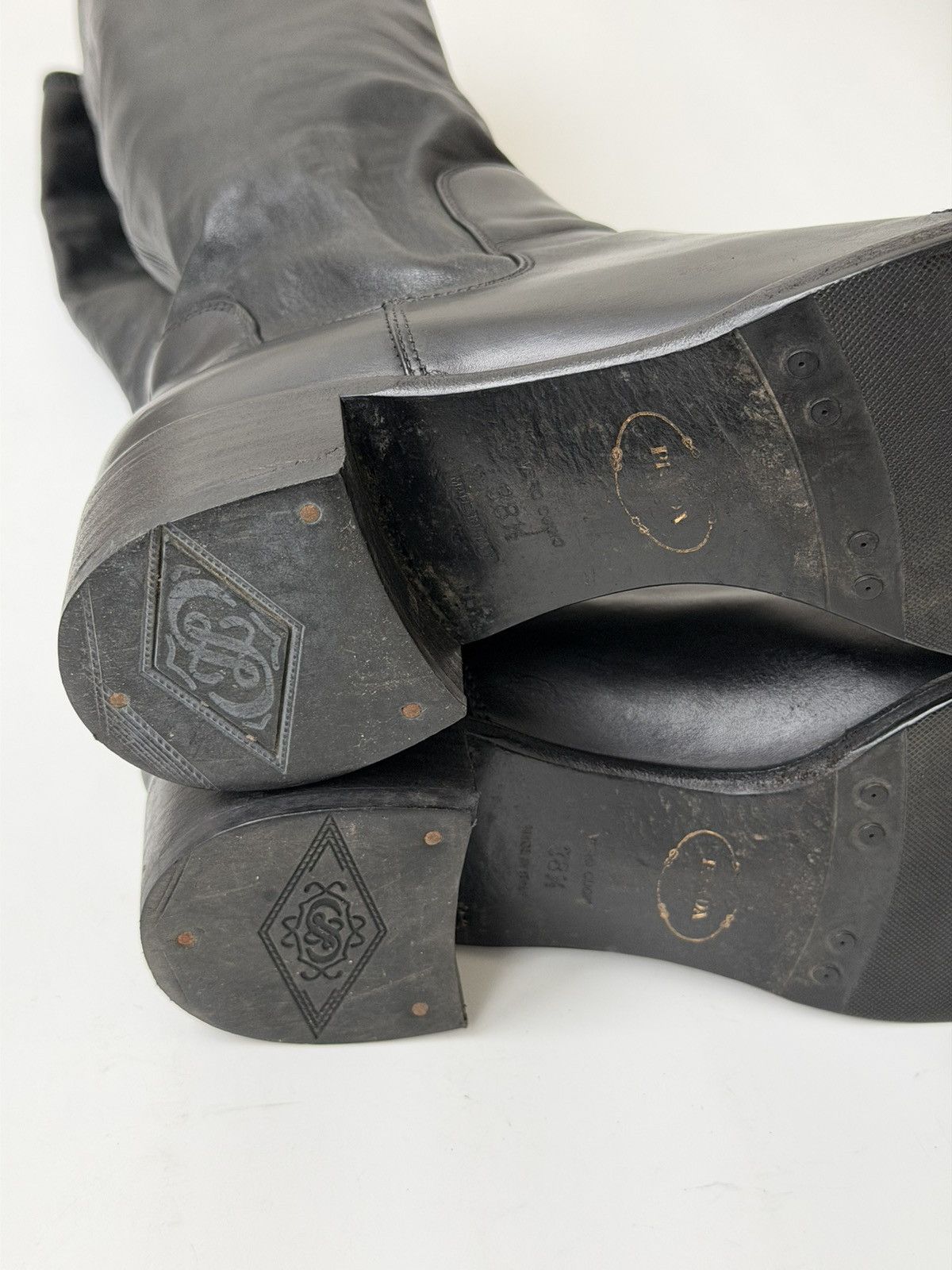 Prada *sz38.5* PRADA FW2006 Embroidered Leather Boots shoes Biker Size US 8.5 / IT 38.5 - 11 Thumbnail