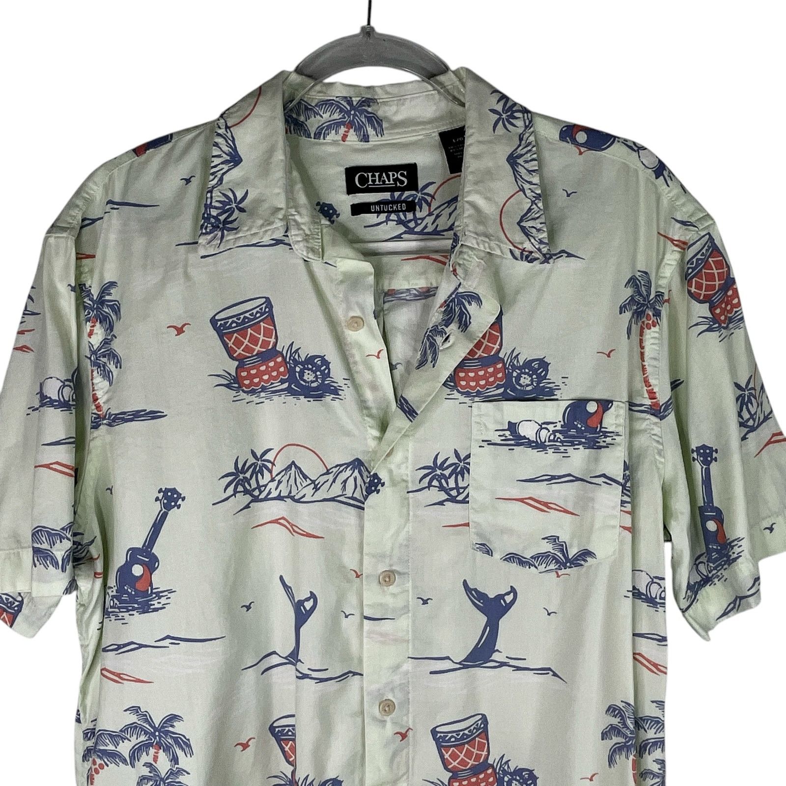 Chaps Chaps Go Untucked Hawaiian Button Down Shirt Large Size US L / EU 52-54 / 3 - 3 Thumbnail
