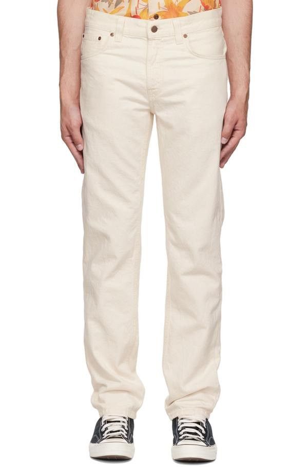 image of Nudie Jeans Off White Gritty Jackson - in Beige, Men's (Size 33)