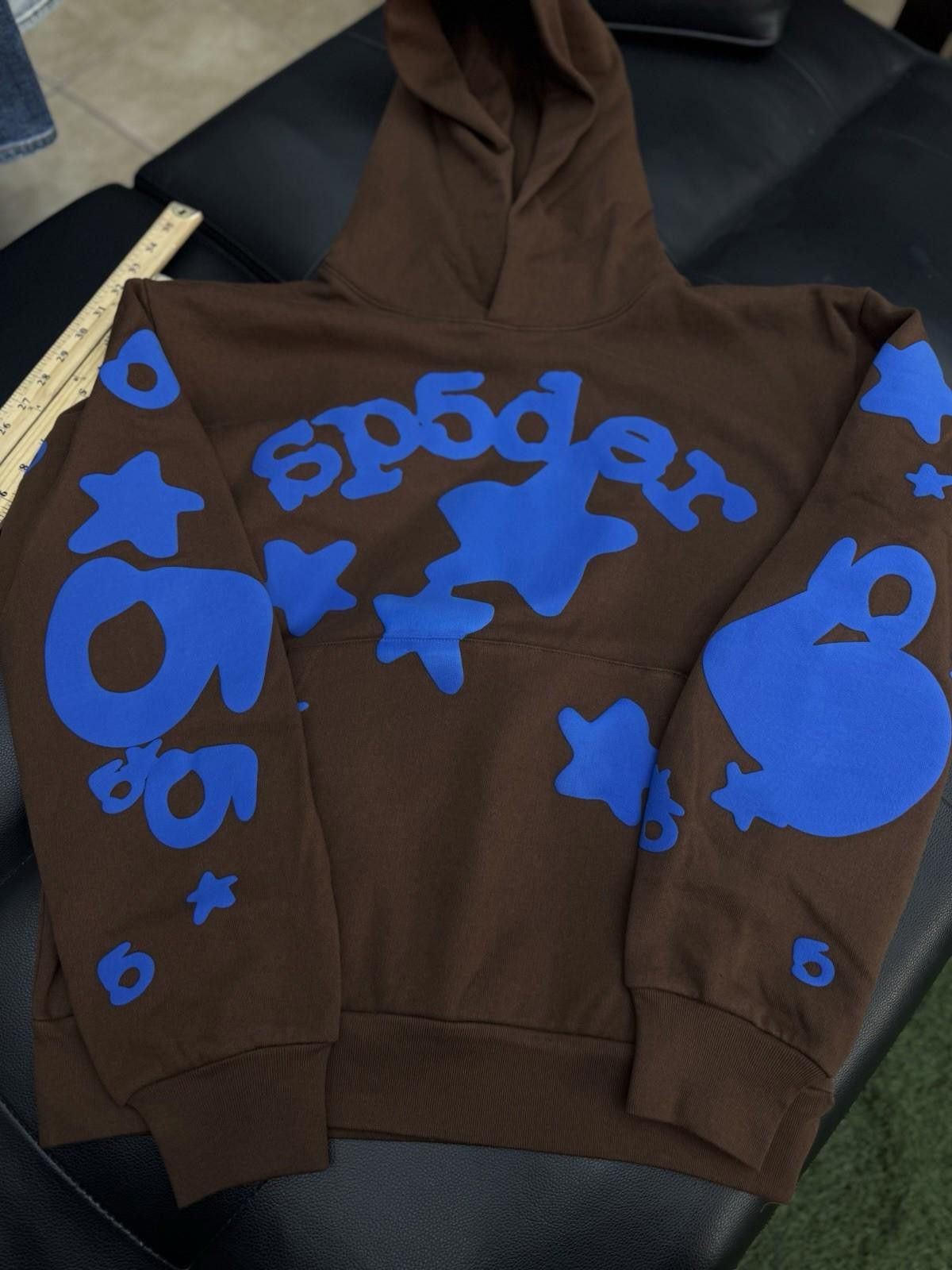 Sp5der Sp5der Worldwide Brown/Blue Hoodie Size (M) (NEW) Size US M / EU 48-50 / 2 - 1 Thumbnail