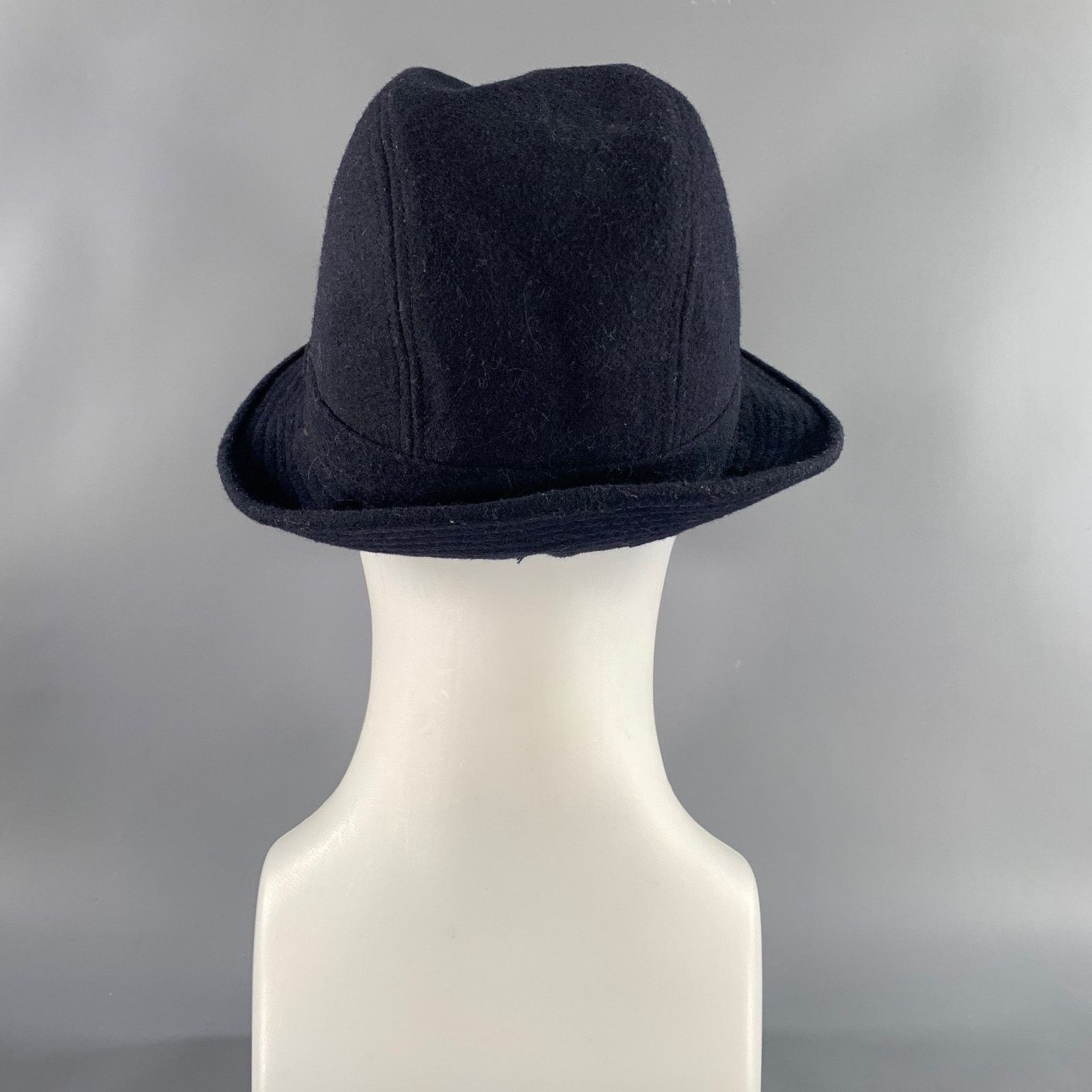 Other SAXONY LOOK Size L Navy Indigo Solid Wool Blend Hats Size ONE SIZE - 3 Thumbnail