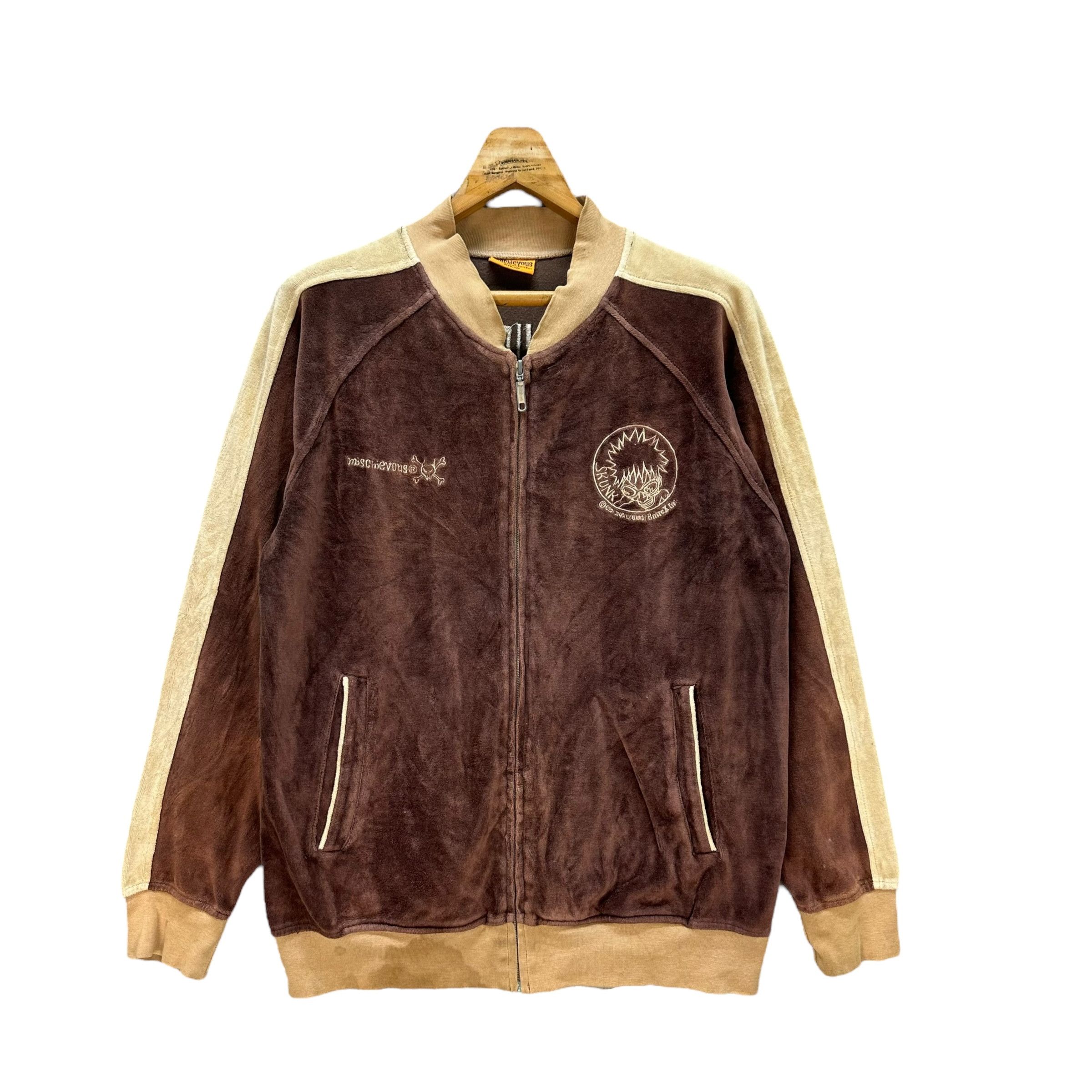Japanese Brand MISCHIEVOUS EMBROIDERY BIG LOGO VELVET JACKET #8931-040 Size US M / EU 48-50 / 2 - 1 Thumbnail