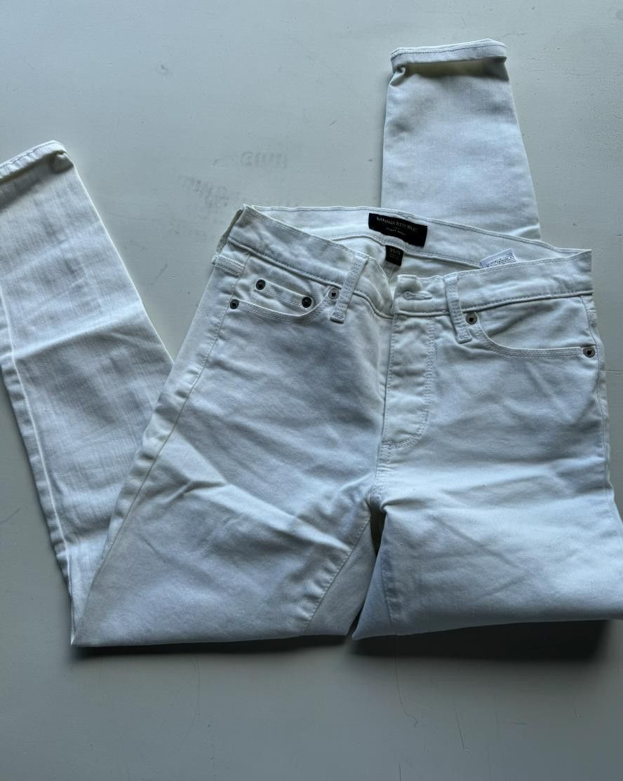 Banana Republic Banana Republic Skinny White Jean 25/0 Size 25" / US 0 / IT 36 - 1 Thumbnail