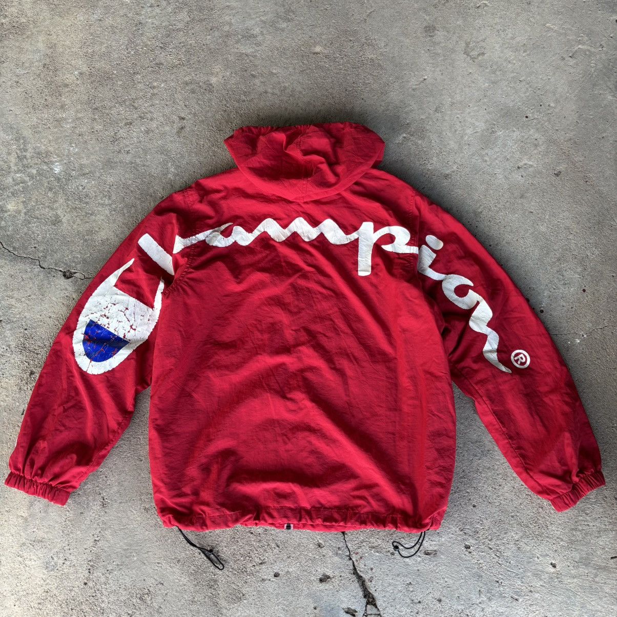 Hooded Supreme Sleeve Script Sideline Jacket Supreme Sleeve Script