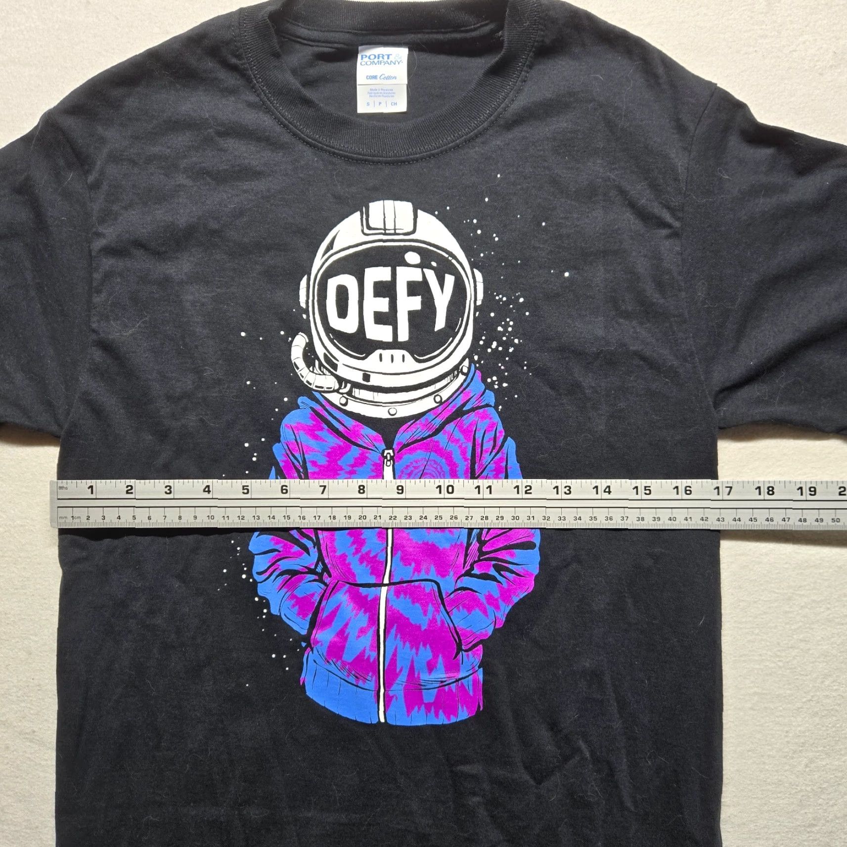 Vintage District Spaceman Graphic Print T-Shirt Short Sleeve Adult Size S Black Fight Resist Unisex Size US S / EU 44-46 / 1 - 4 Thumbnail