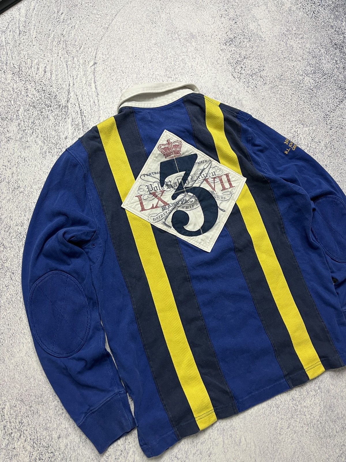 Polo Ralph Lauren × Vintage 🏇🏿Vintage 90’s Polo Ralph Lauren Jockey Racing Rugby Shirt Size US M / EU 48-50 / 2 - 8 Thumbnail