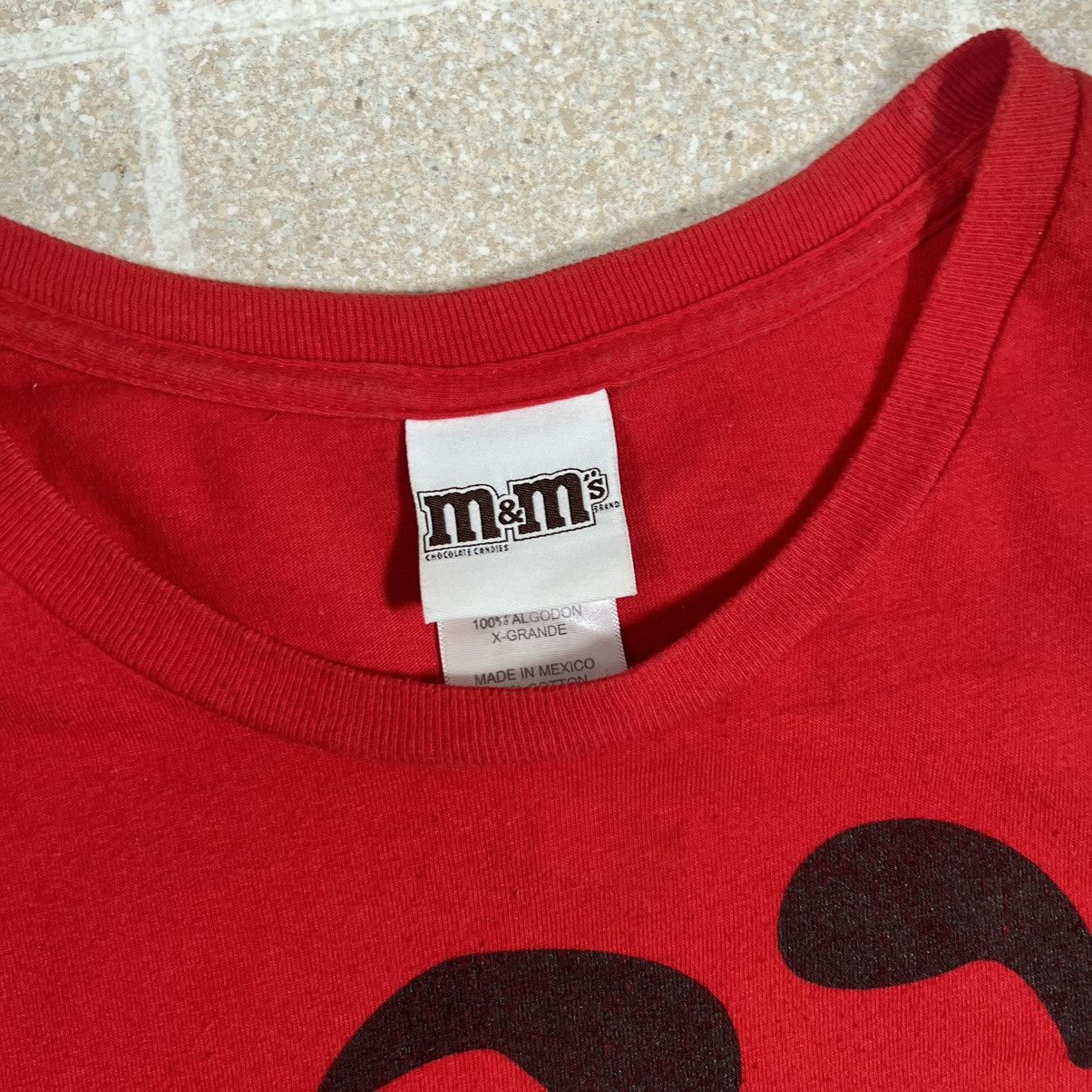 Vintage Vintage Y2k M&M World Red M&M All Over Print T Shirt Size US XL / EU 56 / 4 - 4 Thumbnail