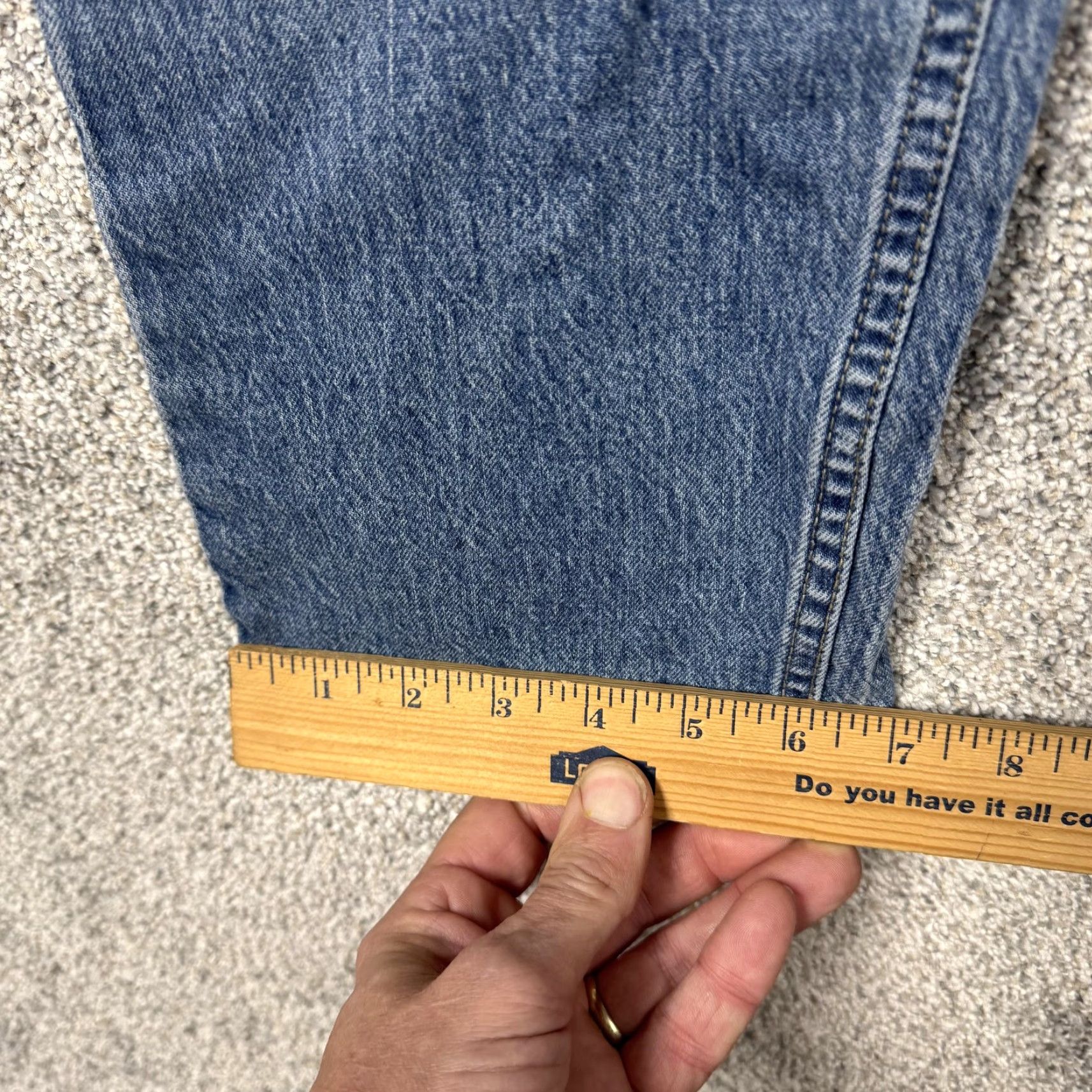 Lucky Brand Lucky Brand Jeans Relaxed Taper Womens 6/28 Blue Distressed Button Fly Ankle Size 28" / US 6 / IT 42 - 3 Thumbnail