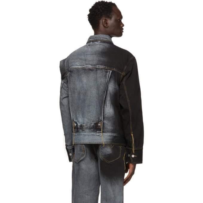 Feng Chen Wang × Levi's FENG CHEN WANG Blue & Black Levi's Edition Denim Oversized Size US L / EU 52-54 / 3 - 2 Thumbnail