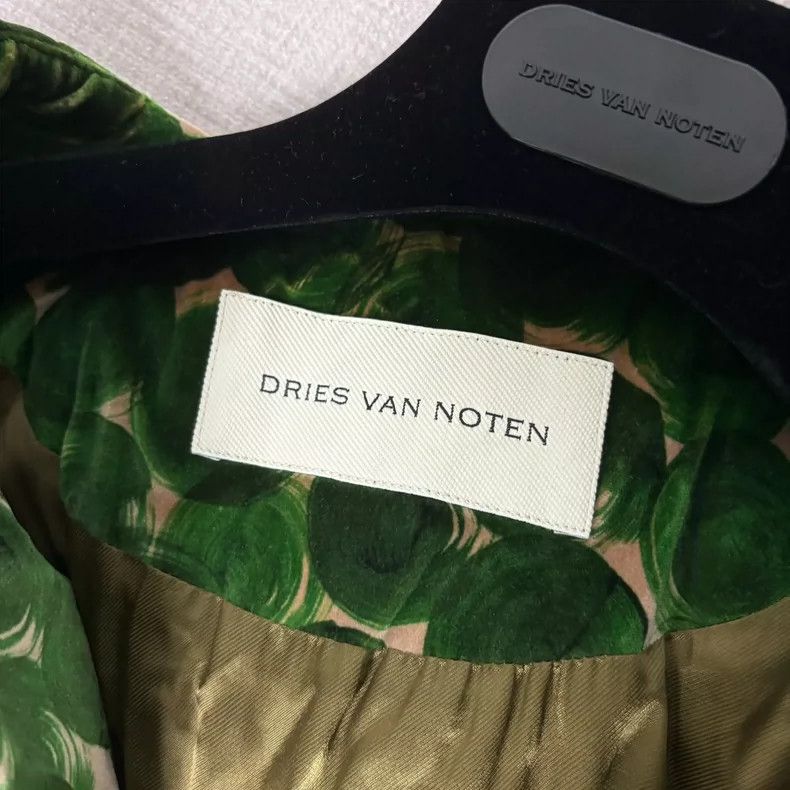 Dries Van Noten DRIES VAN NOTEN Green pattern coat Size S / US 4 / IT 40 - 3 Thumbnail