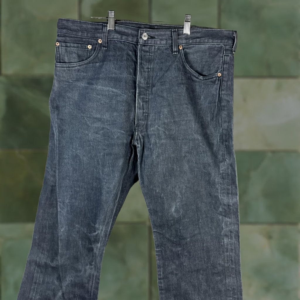 Levi's Levi's 501 Jeans Mens 38x30 Gray Denim Button Fly Straight Leg Mid Rise Size US 38 / EU 54 - 1 Thumbnail