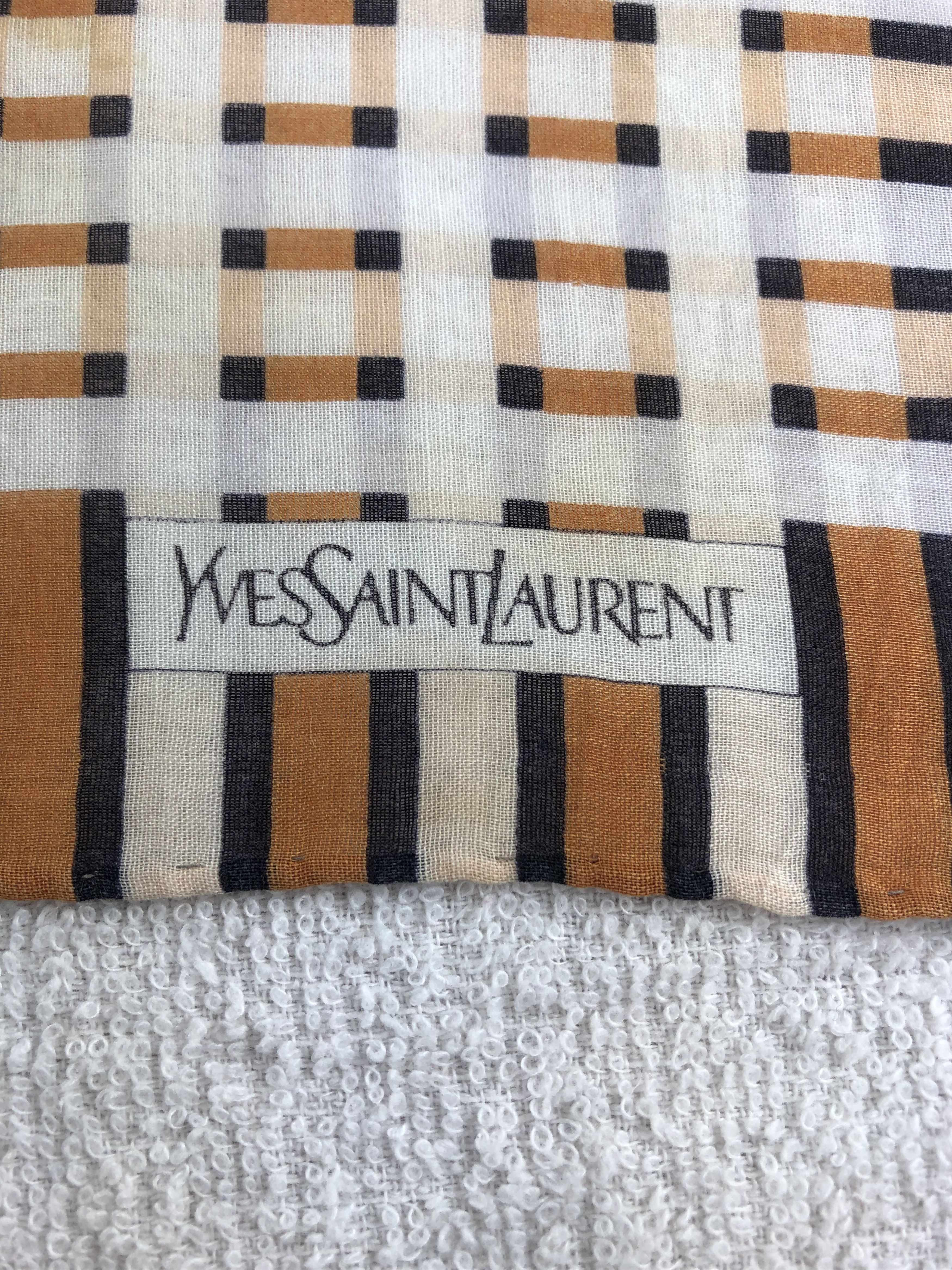Yves Saint Laurent Yves aint Laurent Handkerchief / Bandana / Neckerchief C318 Size ONE SIZE - 5 Thumbnail