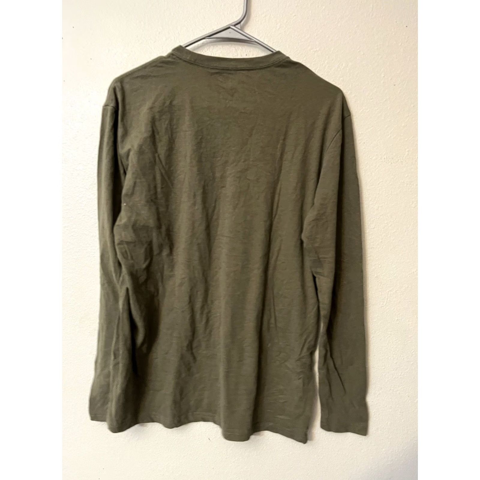 Vintage True Classic Shirt Mens Size M Green Crew Neck Long Sleeve Cotton Blend Stretch Solid T‑Shirt Size US M / EU 48-50 / 2 - 2 Thumbnail