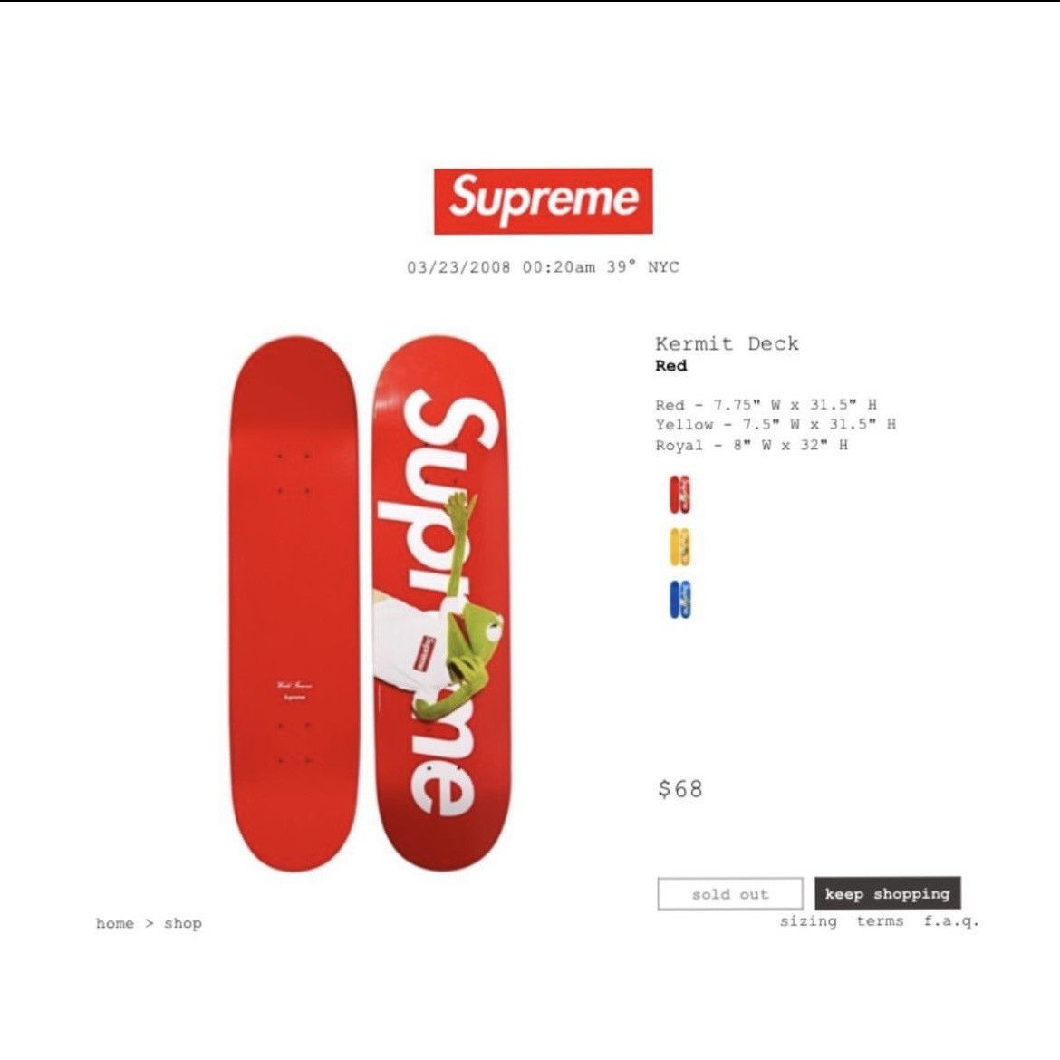 Supreme Supreme Kermit 2006 Deck Set Deadstock Size ONE SIZE - 3 Thumbnail