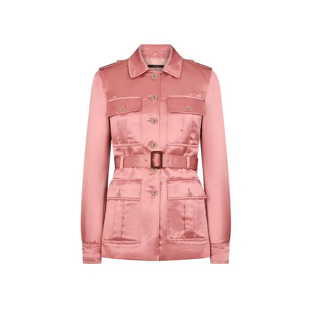 Tom Ford o1w1db10525 CS1236 Satin Belt Jacket in Pink Size XL / US 12-14 / IT 48-50 - 1 Thumbnail