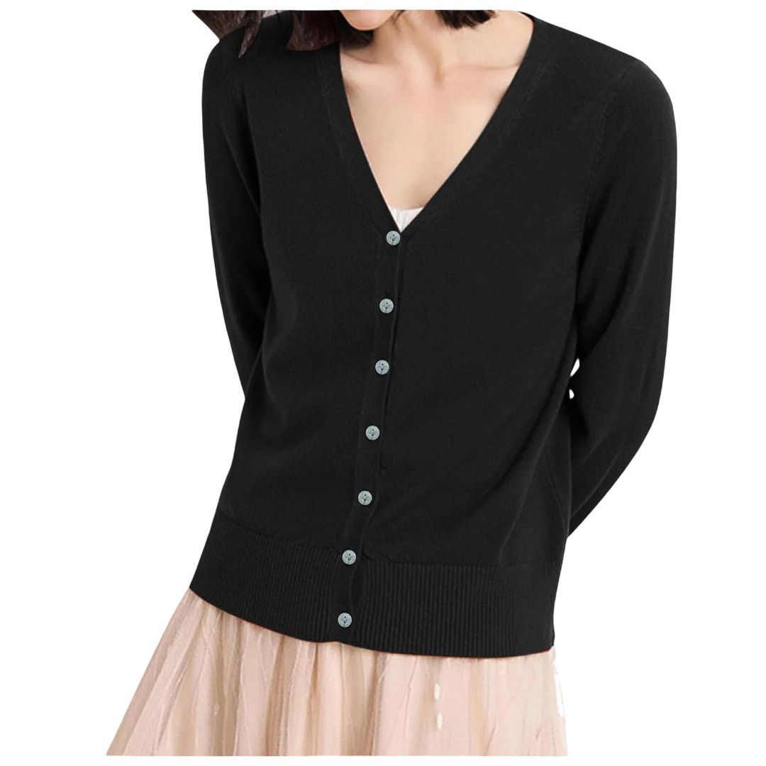 Mango Mango MNG Basics Cardigan Sweater Long Sleeve Button V-Neck Size XS / US 0-2 / IT 36-38 - 1 Thumbnail