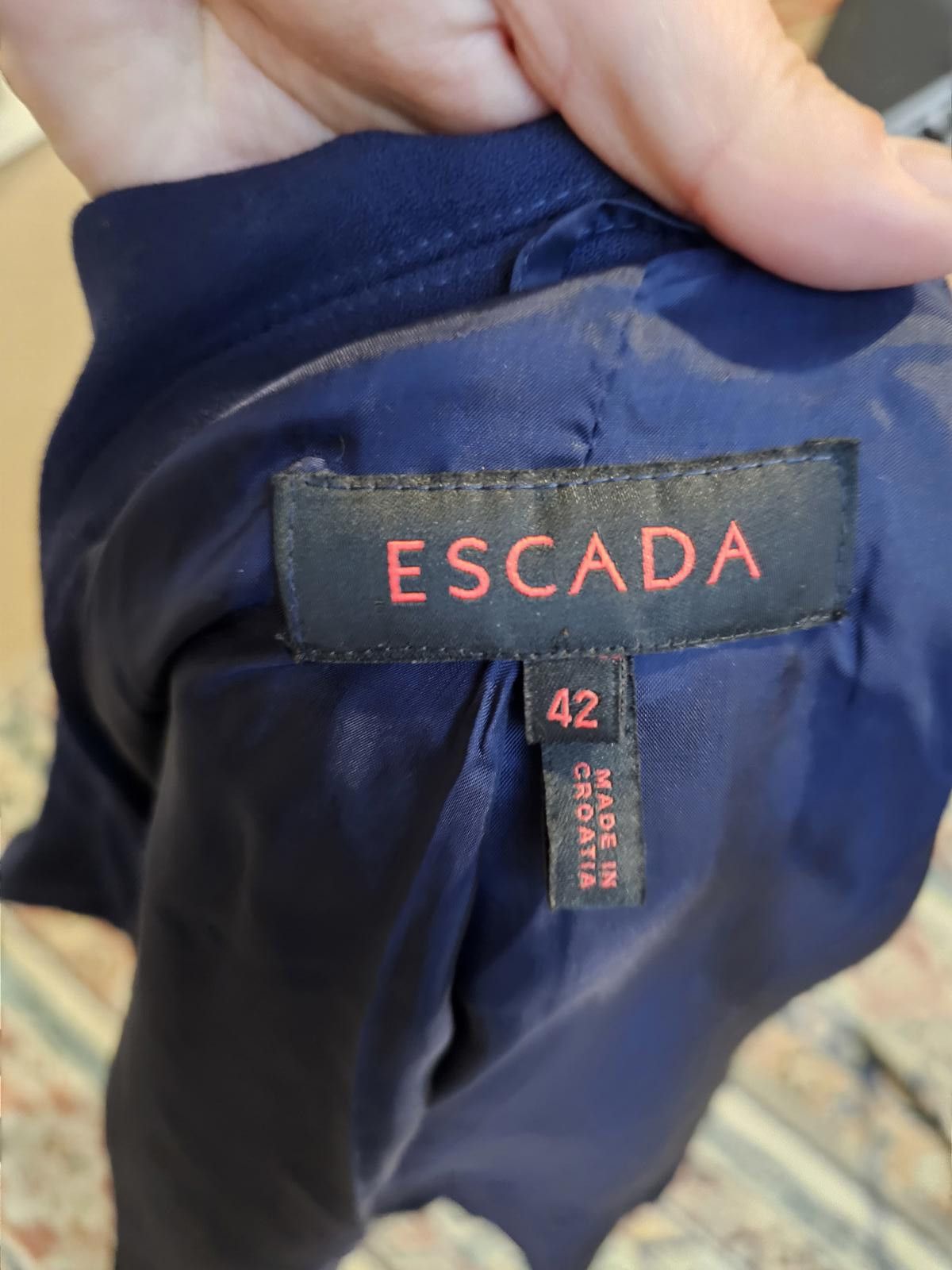 Escada Escada Jacket Navy Blue Womens 42/10 Business Blazer Size L / US 10 / IT 46 - 8 Thumbnail