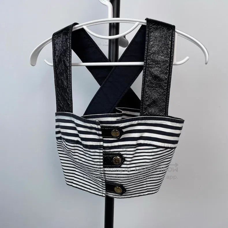 Louis Vuitton Louis Vuitton Black and white striped parquet camisole ves Size XS / US 0-2 / IT 36-38 - 3 Thumbnail