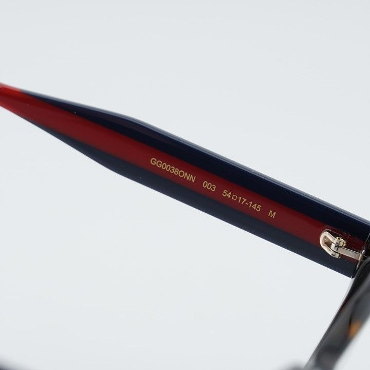 Gucci Gucci GG0038ONN 003 Eyeglasses Havana 54mm Square Frame Size ONE SIZE - 8 Thumbnail