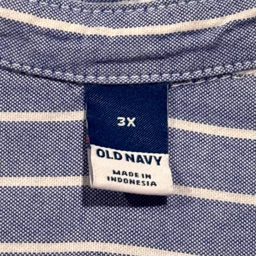 Old Navy Old Navy Wrap Top Plus Size 3X Blue Striped Crop Coastal Size 3XL / US 20-22 - 3 Thumbnail