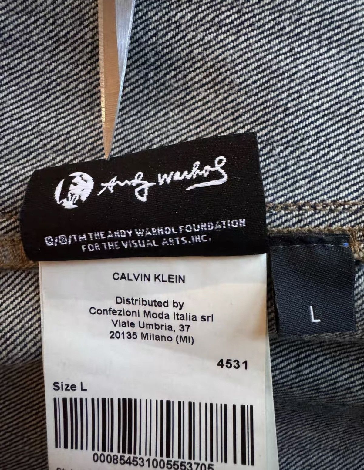 Calvin Klein CALVIN KLEIN 205W39NYC 2018 Runway Printed Denim Jacket Size US L / EU 52-54 / 3 - 7 Thumbnail
