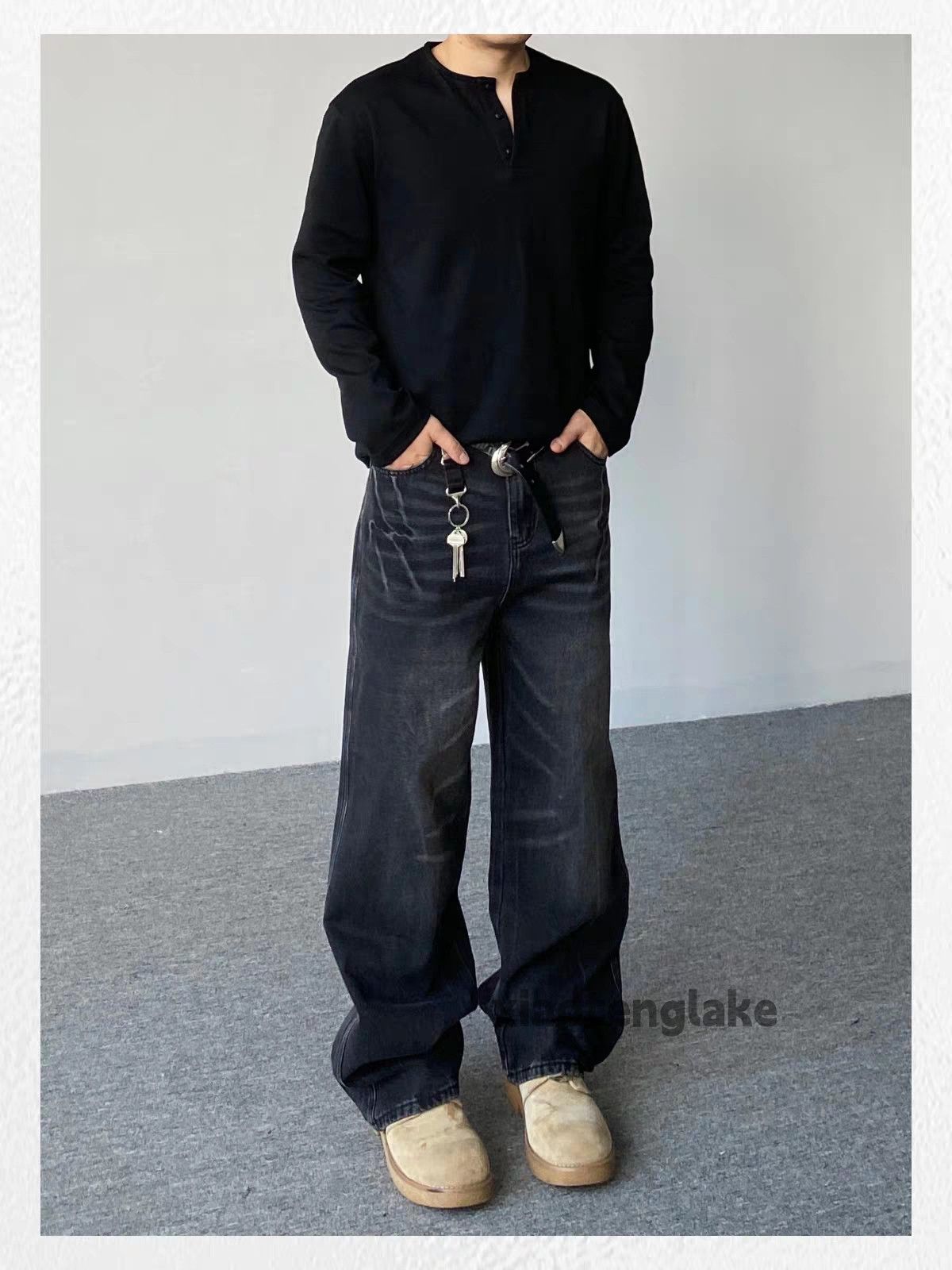 KEIさん専用 Japanese Brand zx vintage double knee wide Leg flared hiphop jeans