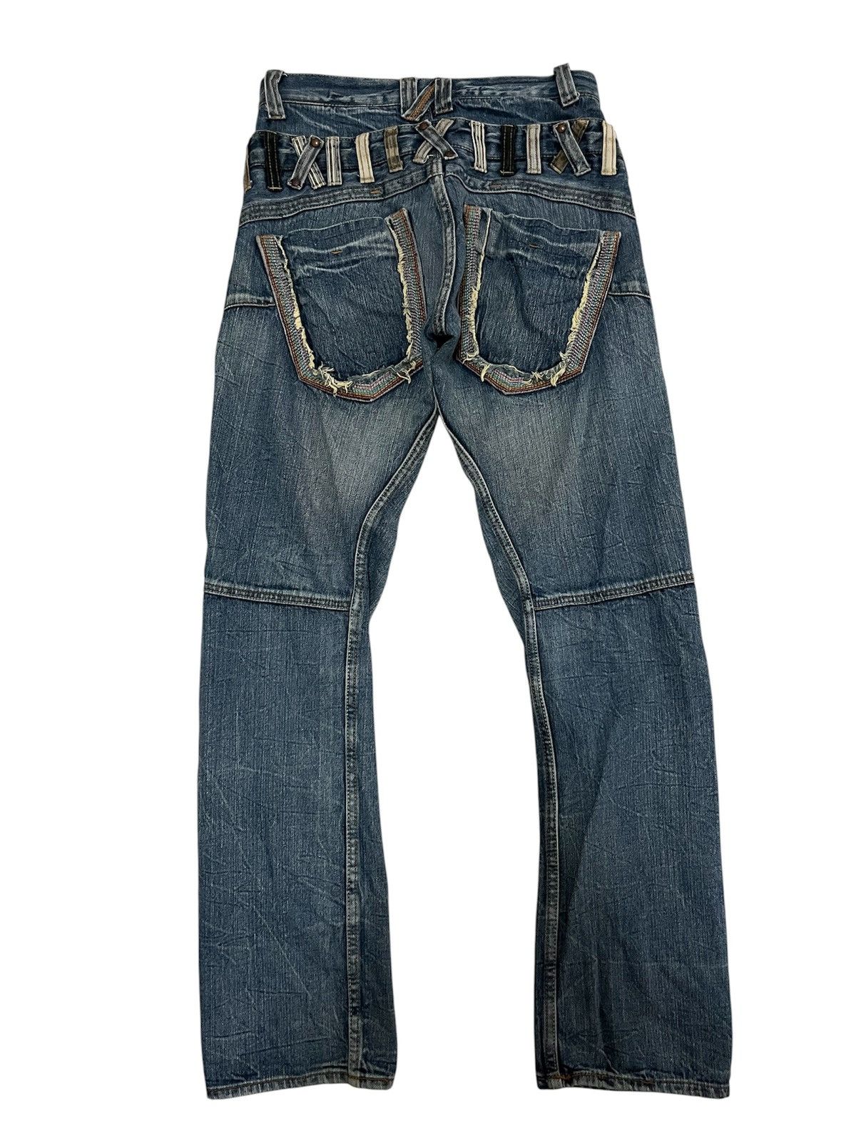 Japanese Brand DOUBLE WAIST DOMINATE HANDCRAFTED DISTRESED DENIM Size US 28 / EU 44 - 1 Thumbnail