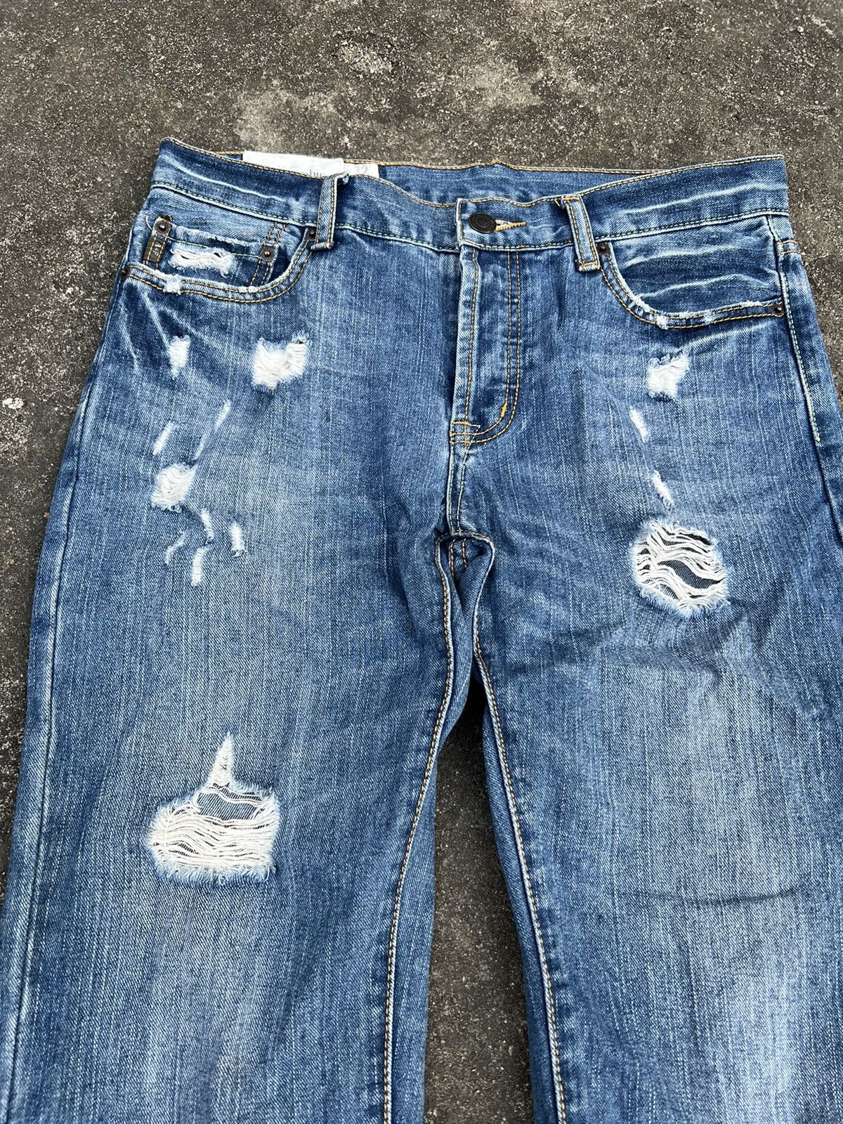 Abercrombie & Fitch × Vintage ABERCROMBIE & FITCH DISTRESSED JEANS Size US 31 - 3 Thumbnail