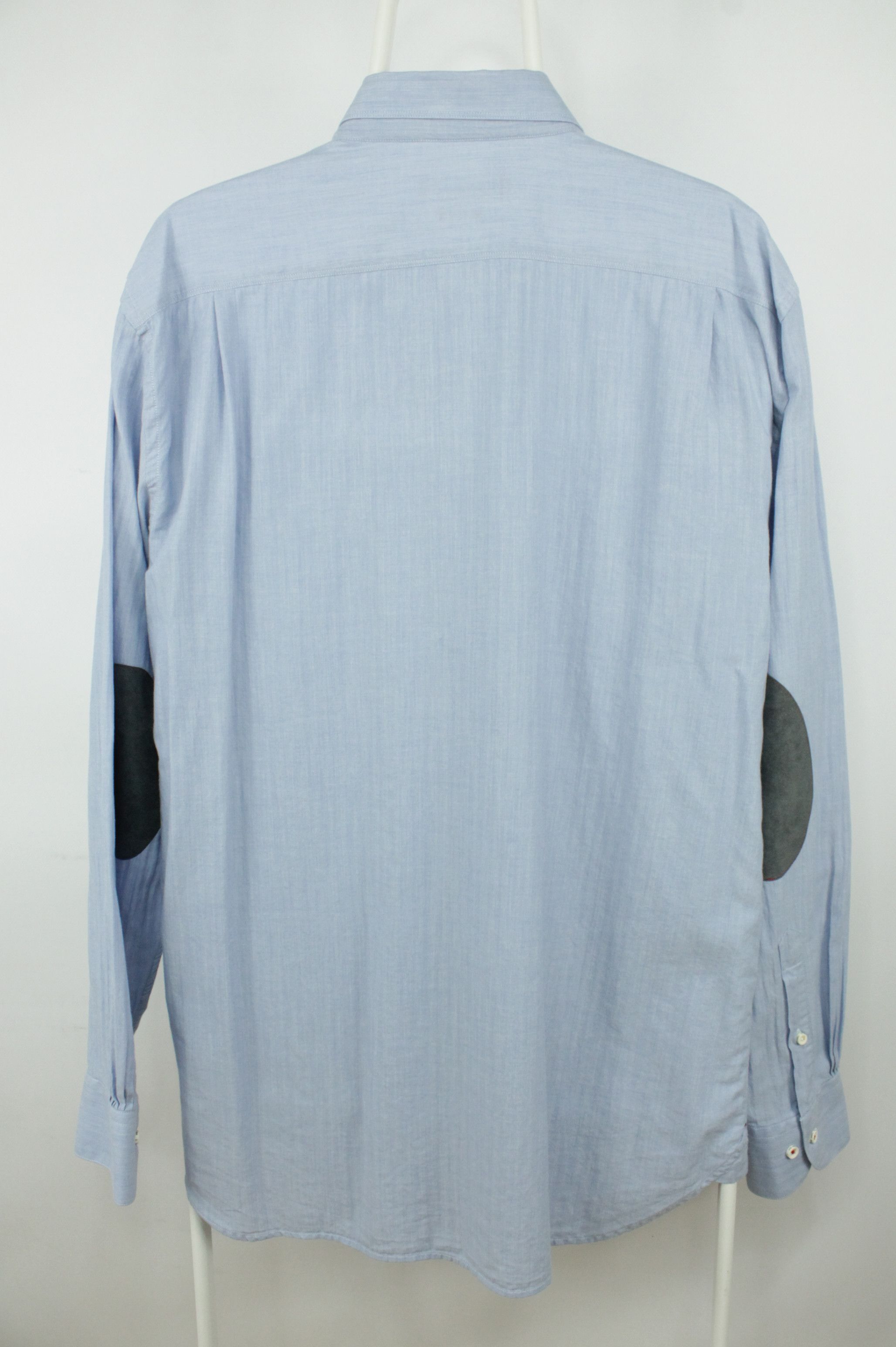 Other Lorenz Bach Gstaad Micro Herringbone Cotton Wool Shirt Size US XL / EU 56 / 4 - 7 Thumbnail