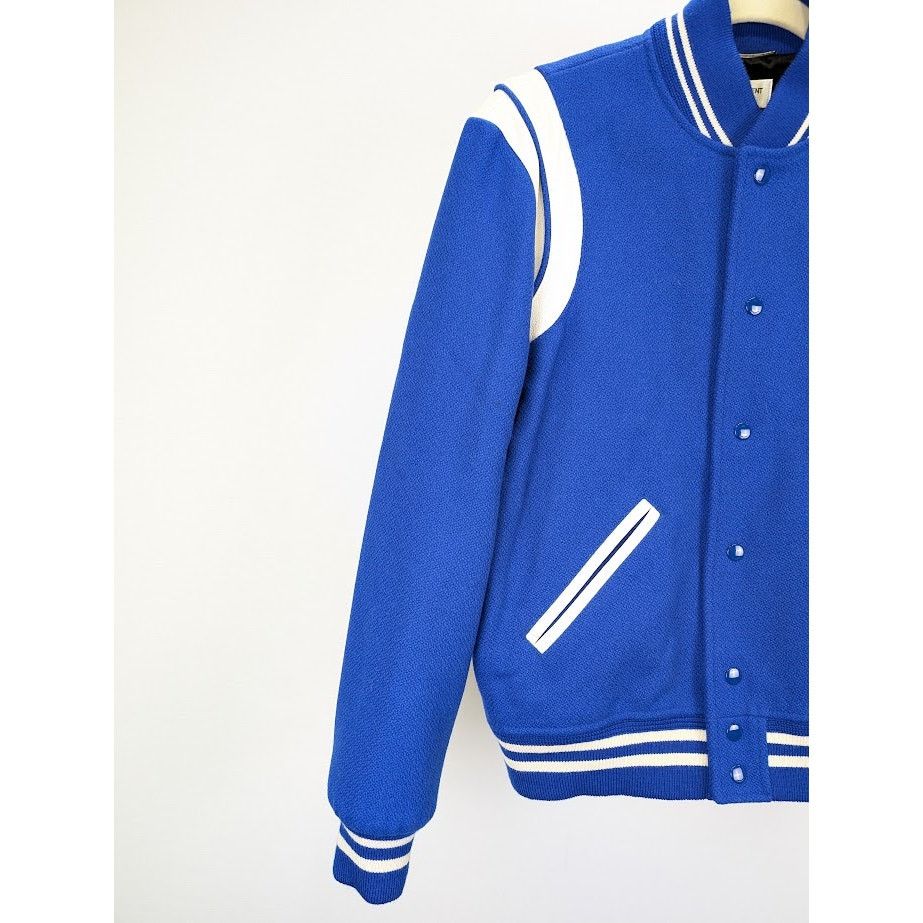 Saint Laurent Paris o1rshd1 Teddy Jacket in Blue Size US S / EU 44-46 / 1 - 7 Thumbnail