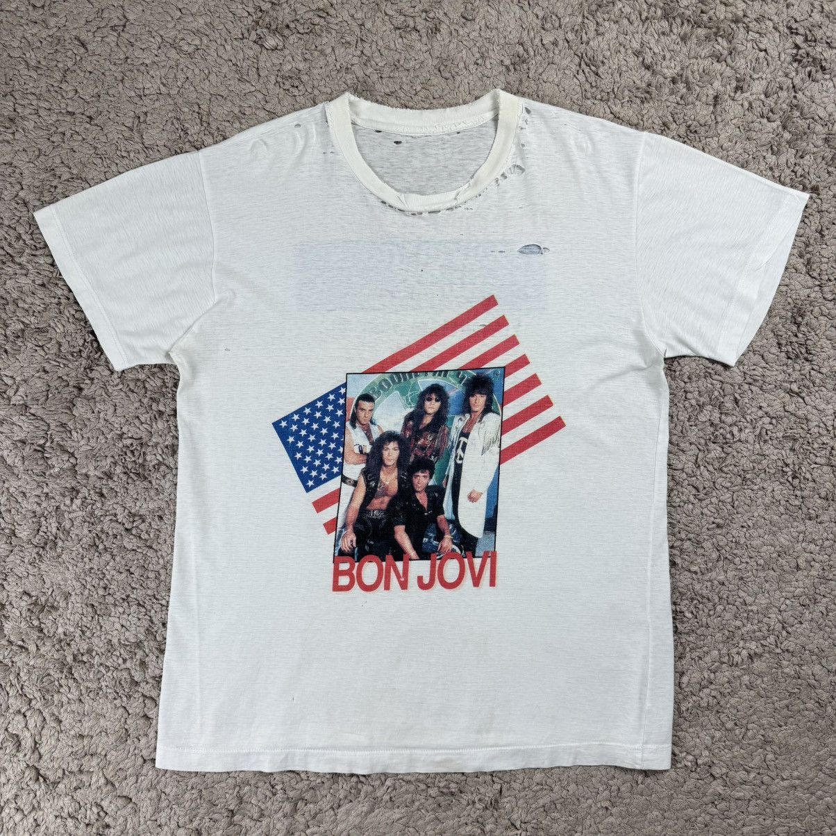 Band Tees Vintage Distress 90’ Bon Jovi Japan Japan Tour T-shirt Size US L / EU 52-54 / 3 - 1 Thumbnail