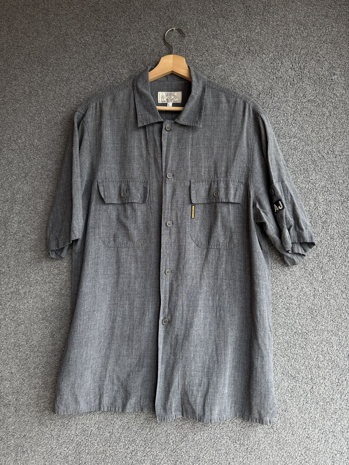 Armani Armani Jeans Linen Shirt Size US L / EU 52-54 / 3 - 1 Thumbnail