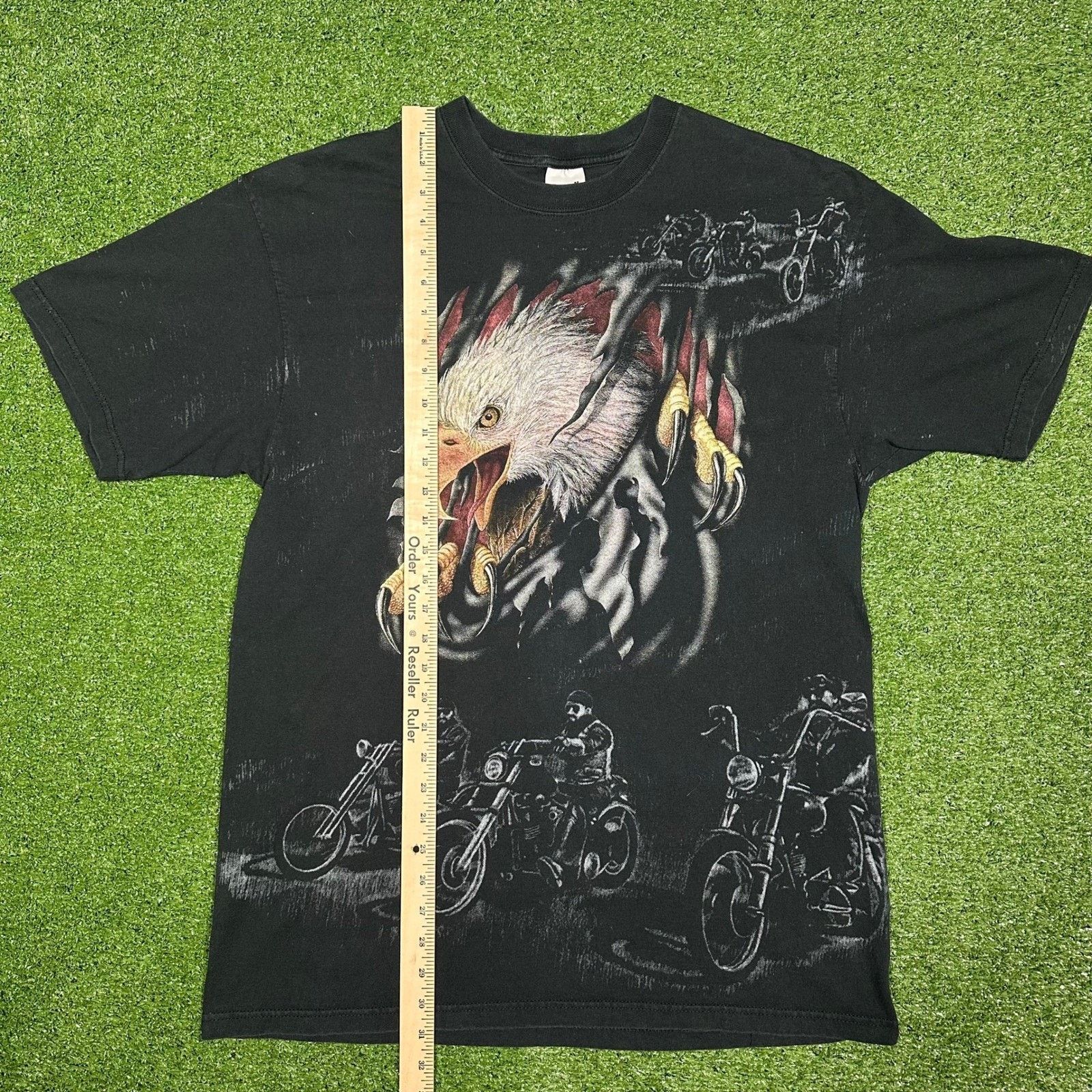 Anvil Vintage 90s Bald Eagle Break Biker AOP Men's XL Size US XL / EU 56 / 4 - 4 Thumbnail