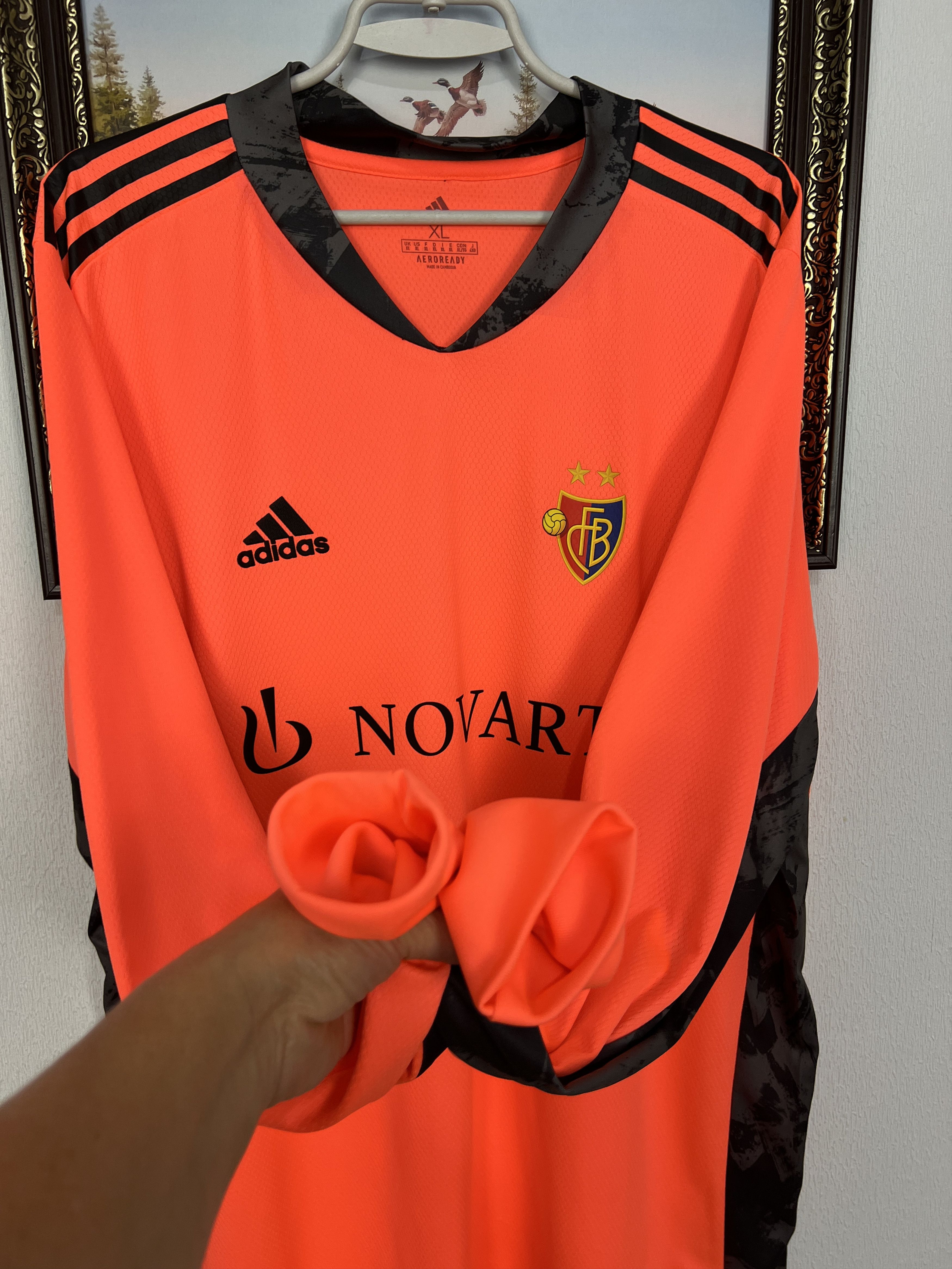 Adidas Basel 1893 Goalkeeper football shirt Soccer Jersey Trikot Size US XL / EU 56 / 4 - 6 Thumbnail
