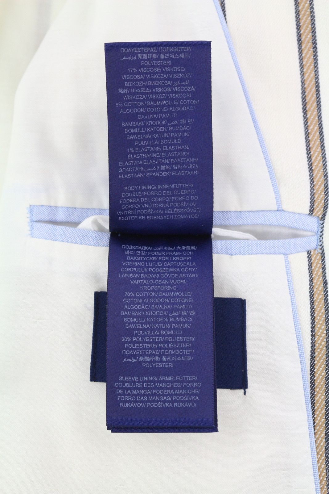 Gant STRIPE LINEN EU36 Off-White Linen Notch Blazer 85336 Size S / US 4 / IT 40 - 11 Thumbnail