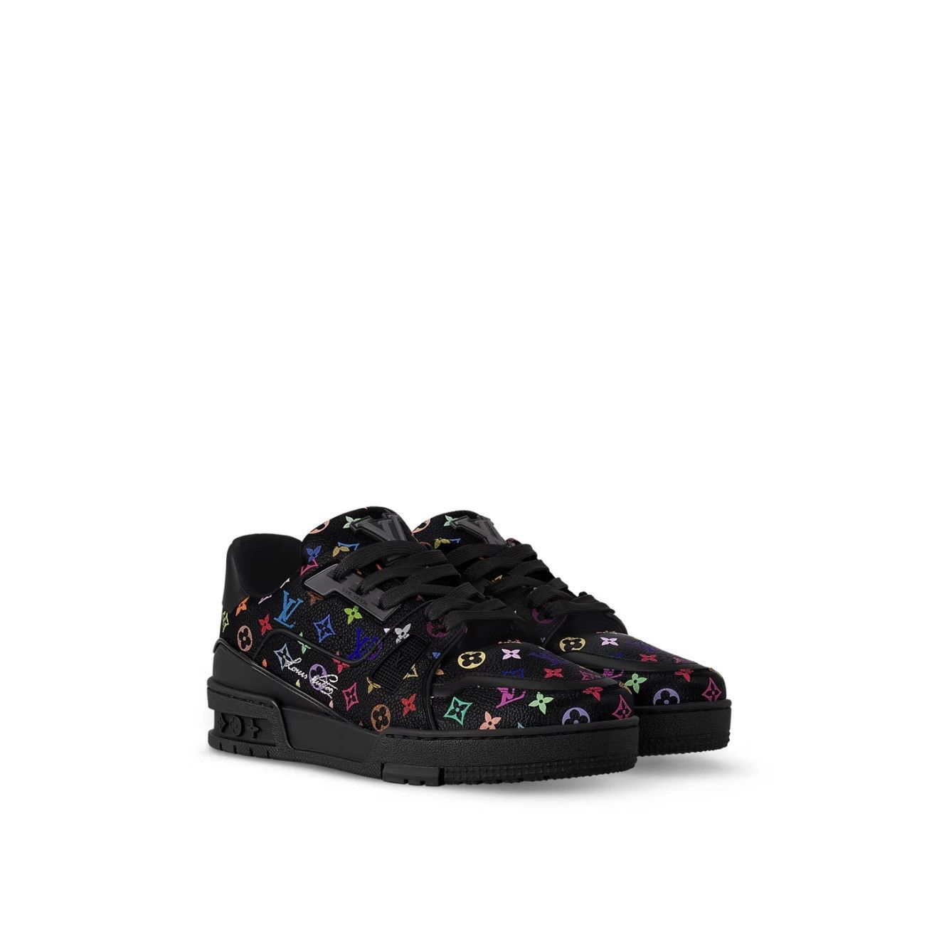 Louis Vuitton × Takashi Murakami Louis Vuitton LV x Murakami Black Multicolore Trainer Size US 11 / EU 44 - 1 Thumbnail