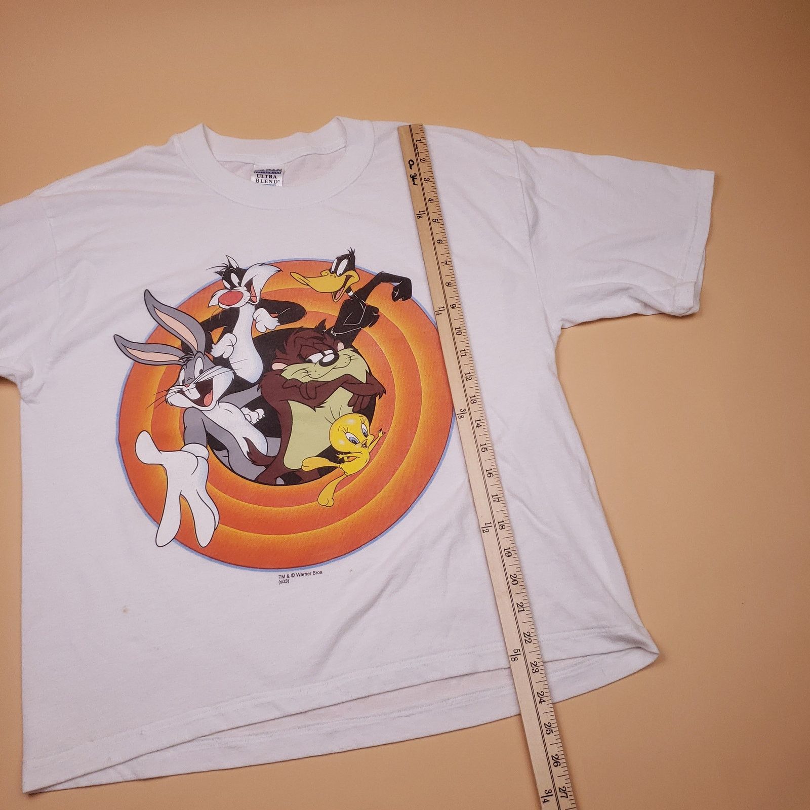 Vintage Vtg 90s Looney Tunes Logo Classic Graphic Tee Mens L Size US L / EU 52-54 / 3 - 8 Thumbnail