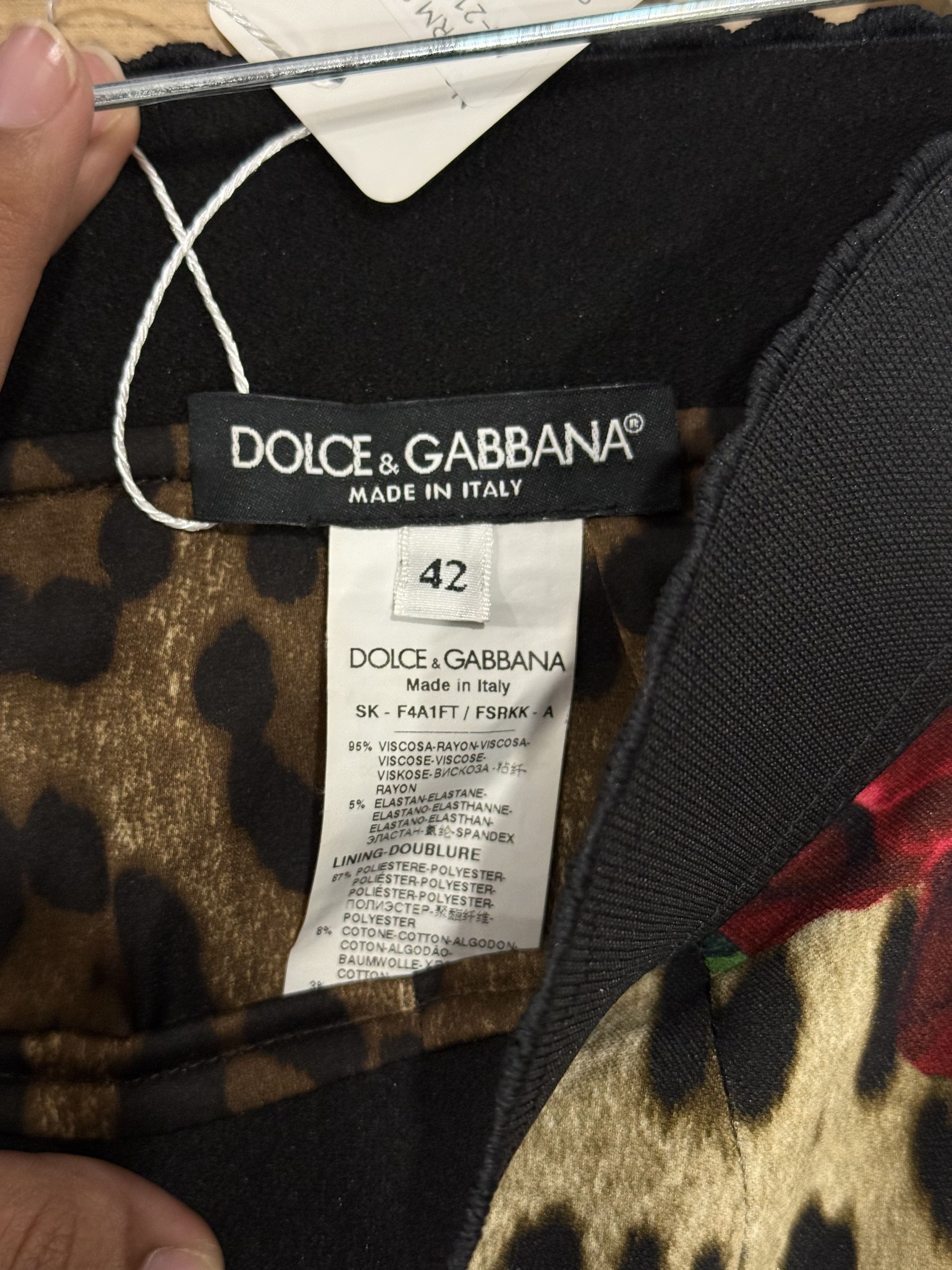 Dolce & Gabbana Dolce & Gabbana Leopard Rose Skirt Size 28" / US 6 / IT 42 - 3 Thumbnail
