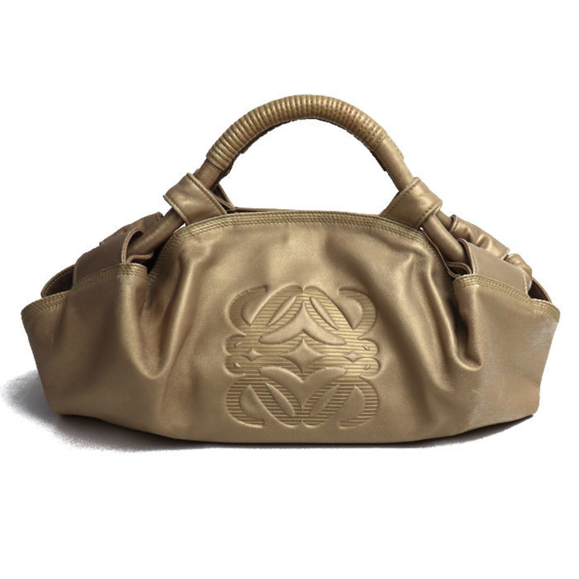 image of Loewe Anagram Nappa Aire Handbag Gold Women's in Black