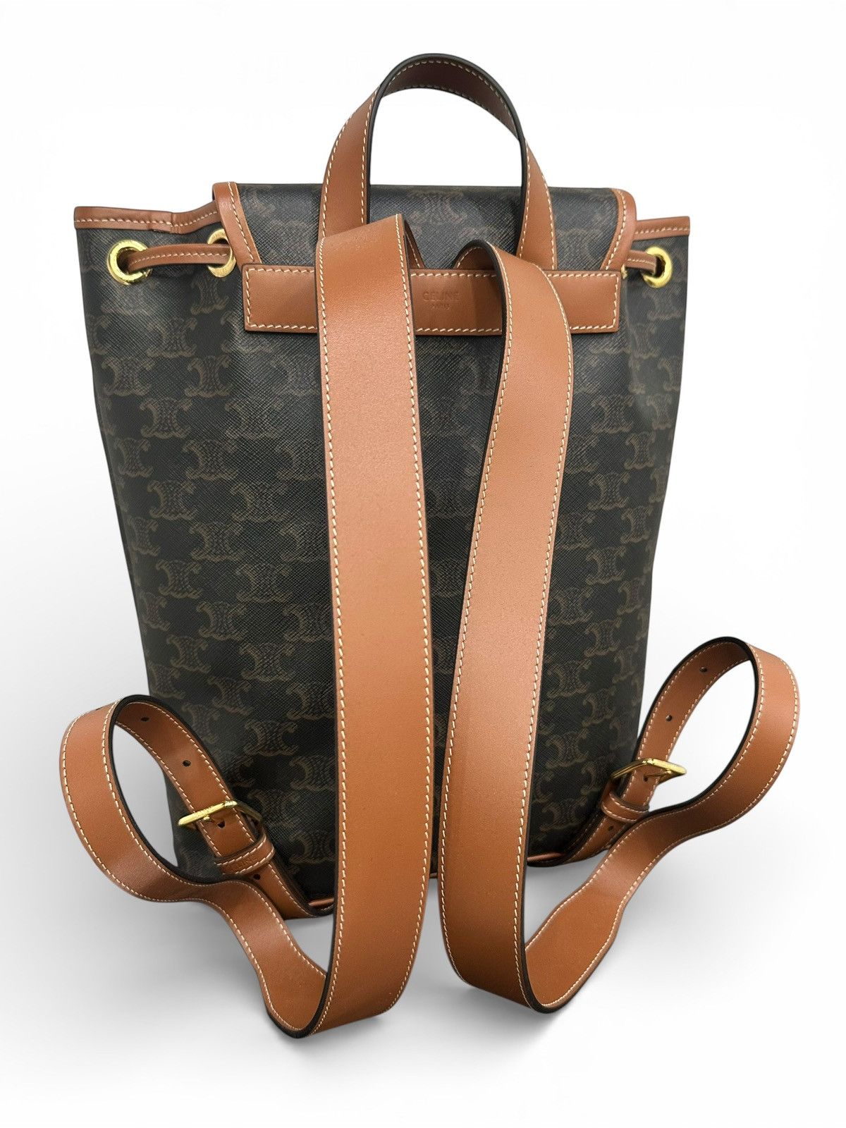 Celine Celine Backpack FOLCO in triomphe Canvas calfskin SIZE M Size ONE SIZE - 6 Thumbnail